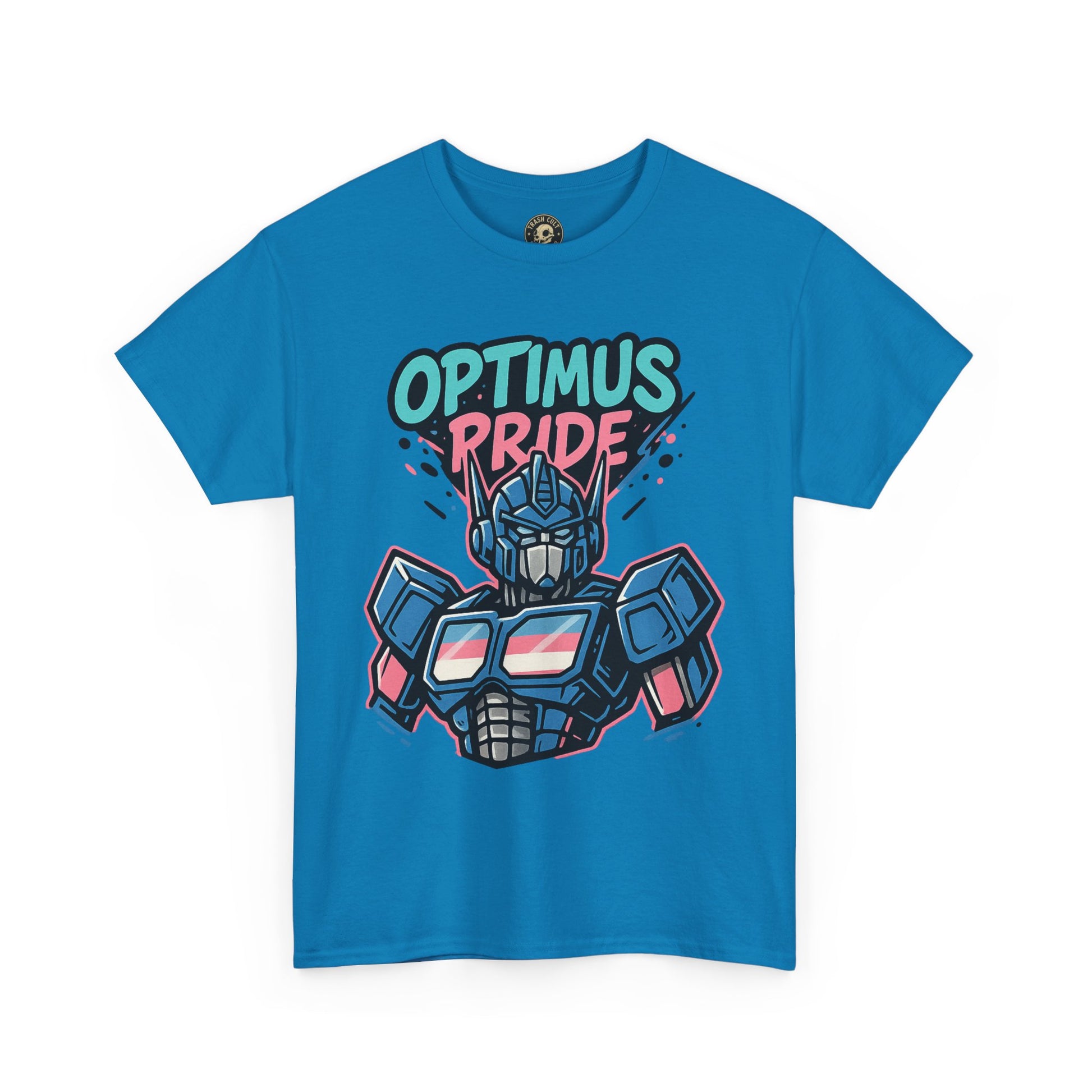 Optimus Pride T-Shirt – Trans Pride Robot Graphic Tee | Gildan 5000 Unisex Shirt