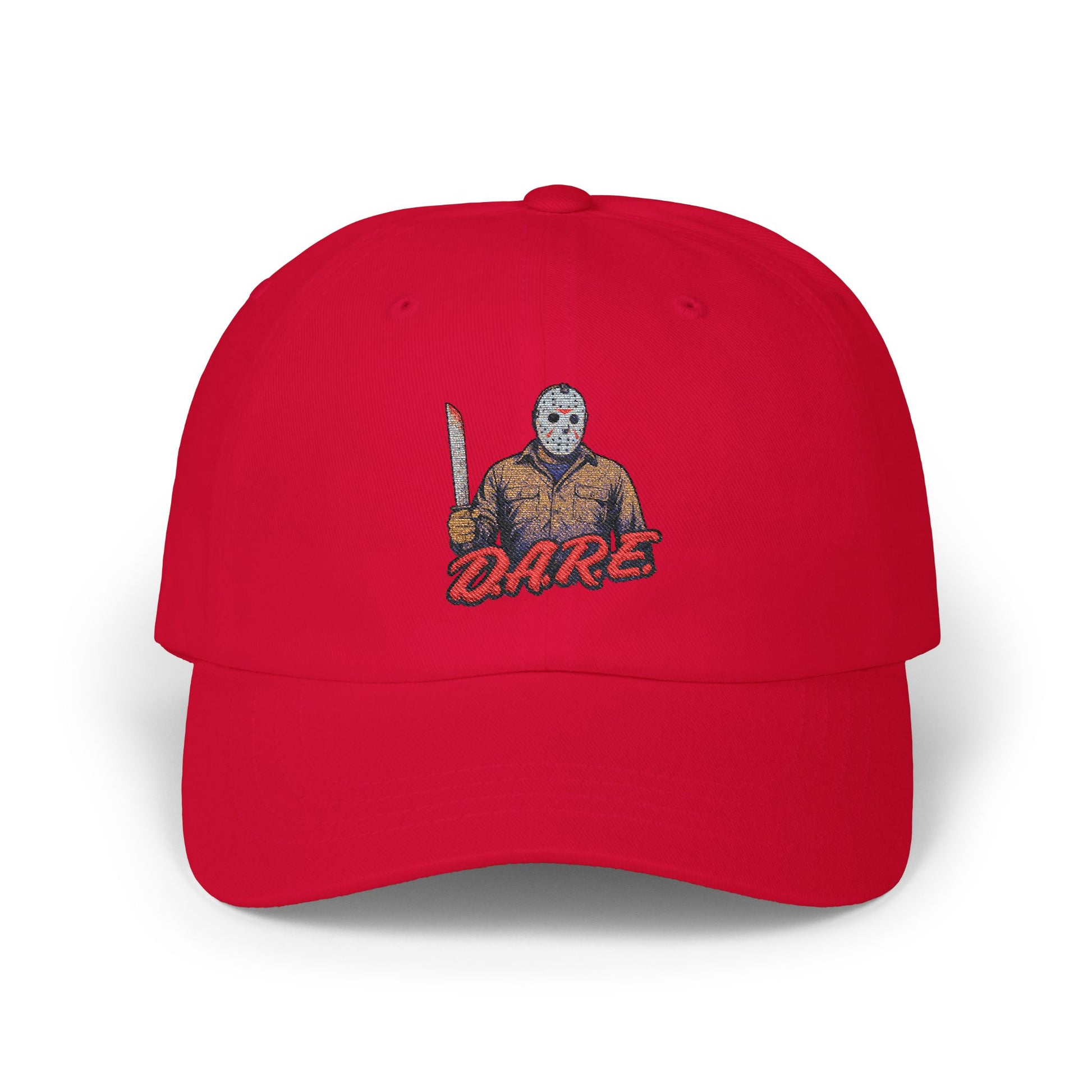 Jason Voorhees D.A.R.E. Parody Dad Hat – 80s Horror Meme Printed Cap
