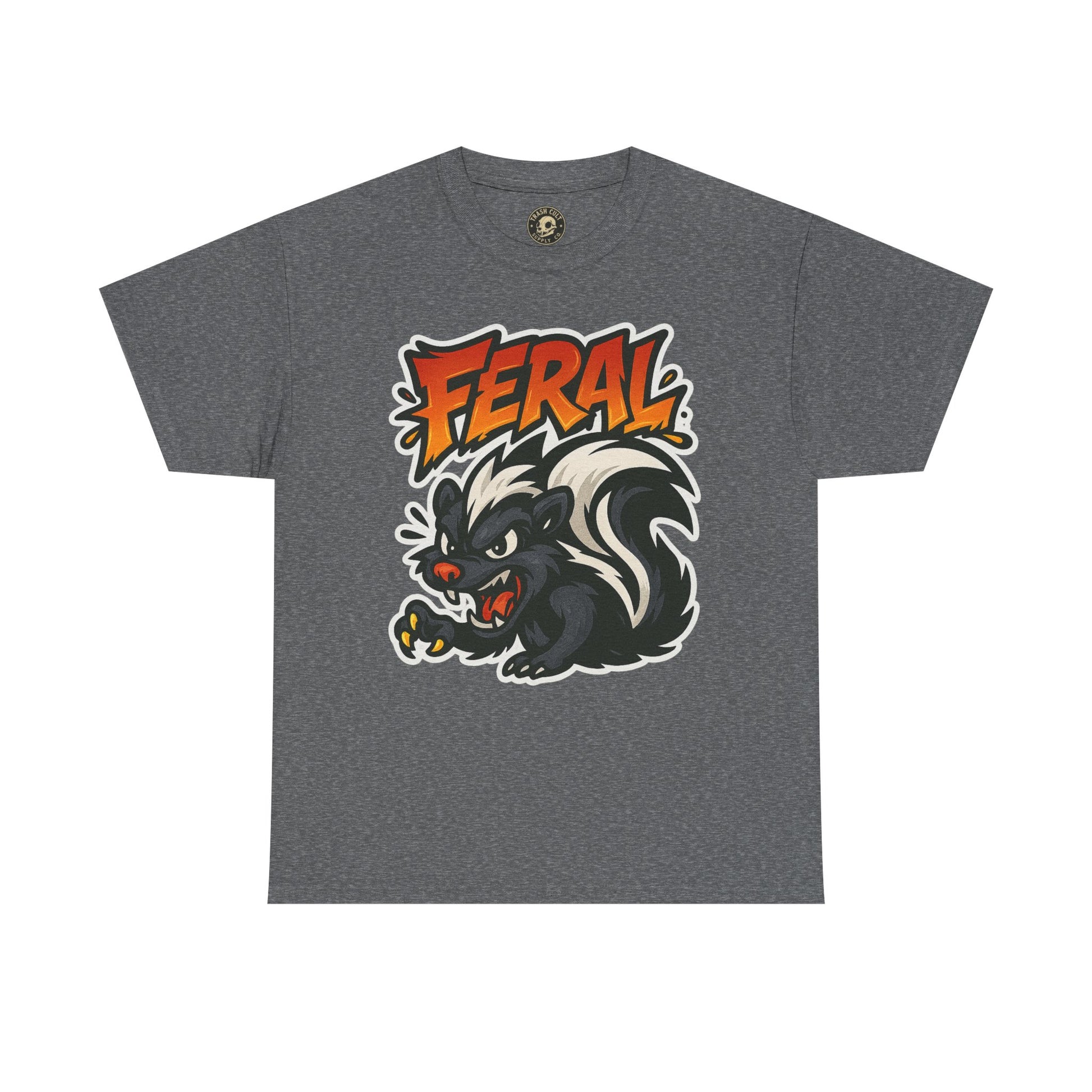 Feral  Skunk Graphic Tee, Cool T-Shirt, Streetwear Style, Unique Gift, Animal Lover Apparel, Fun Casual Wear