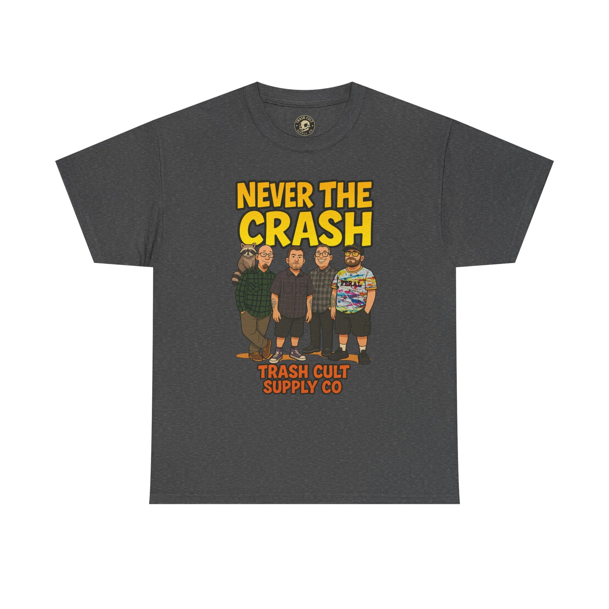Never The Crash Band Shirt – Bold Graffiti Logo Tee - EXCLUSIVE | Gildan 5000