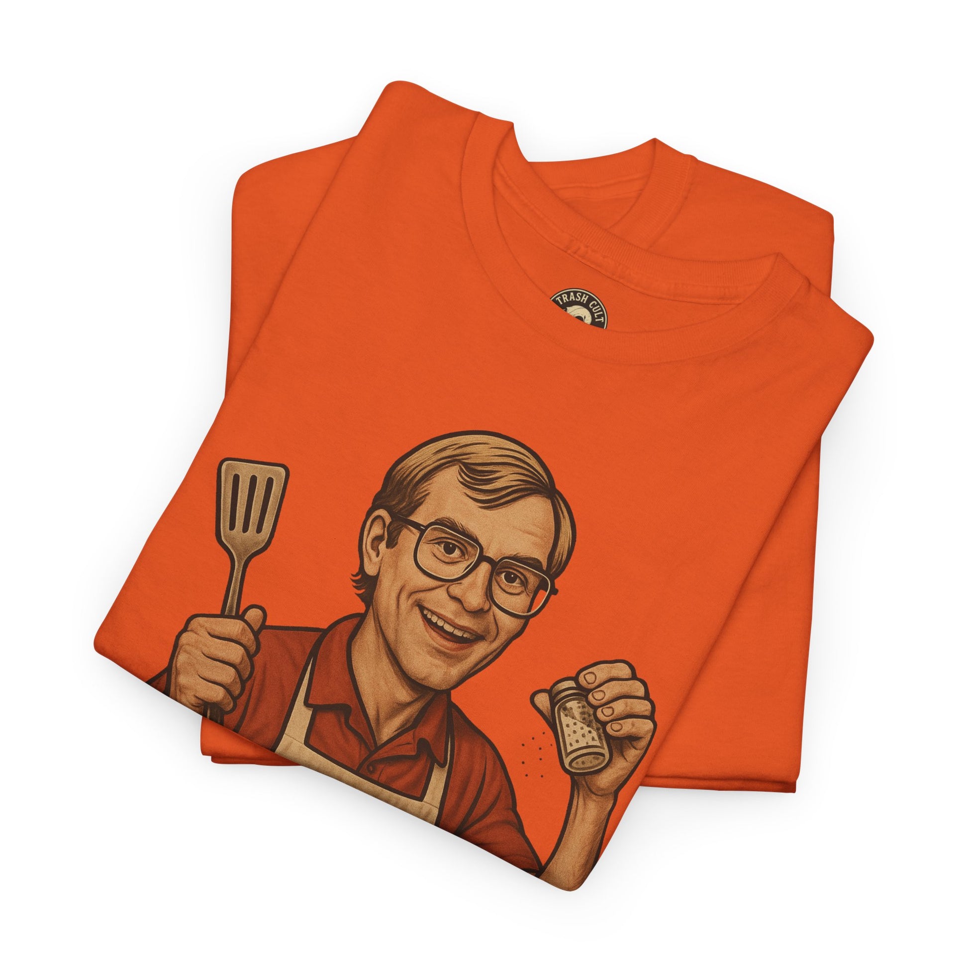 Kiss the Cook Dark Humor Chef Shirt – Creepy Retro Kitchen Parody
