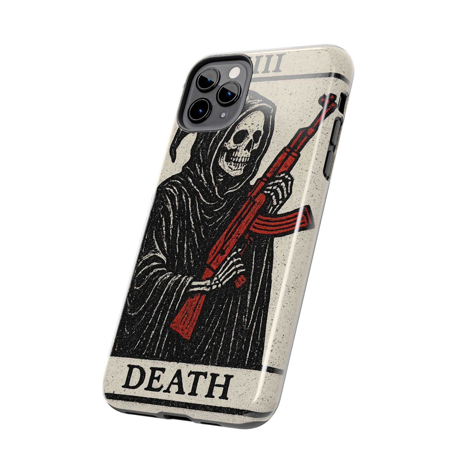 Grim Reaper Phone Case, Tough Phone Case for Gamers, Unique Smartphone Accessories, Halloween Decor, Death-Inspired Gift