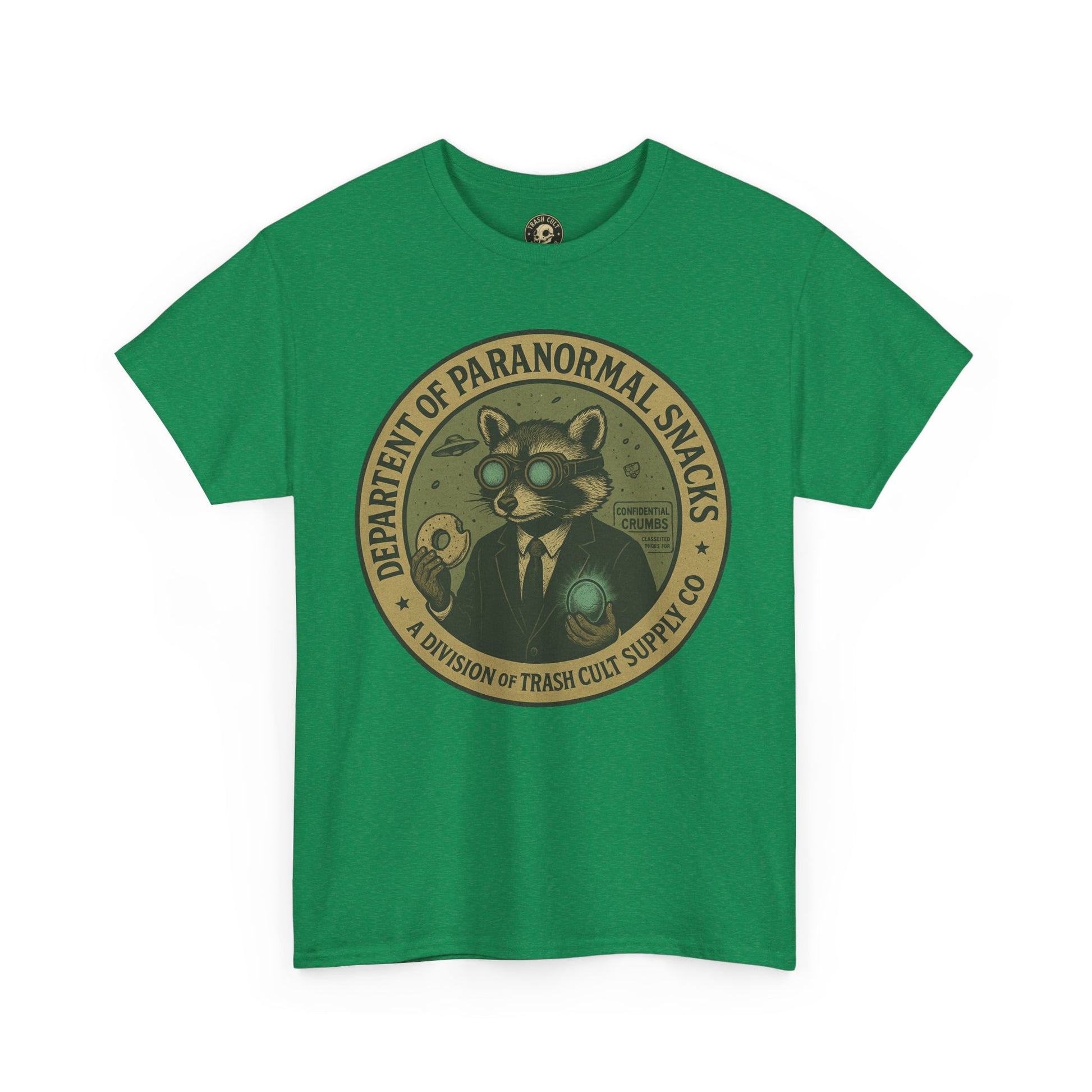 Department of Paranormal Snacks Shirt – Trash Cult Supply Co – Vintage Cryptid Division Tee – Gildan 5000