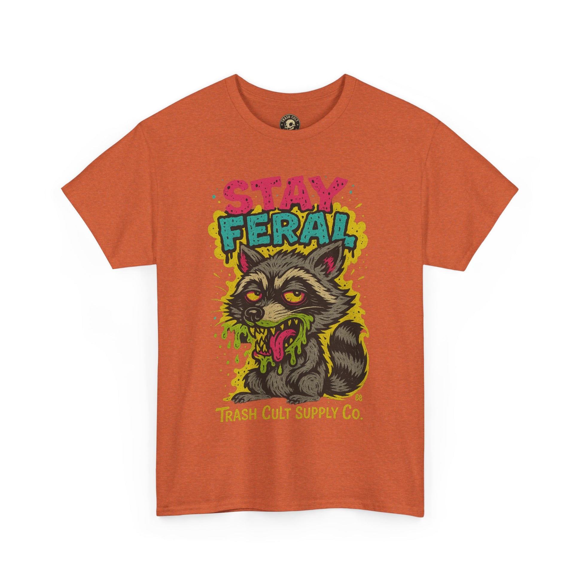 Stay Feral Raccoon Lowbrow Tee – Trash Cult Supply Co. | Gildan 5000
