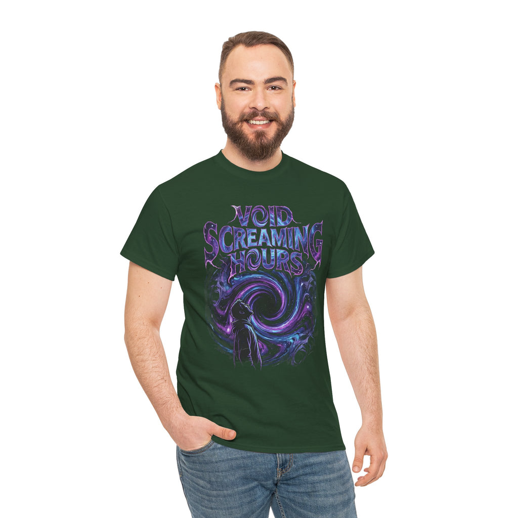 Void Screaming Hours Tee — Gothic Cosmic Horror T‑Shirt
