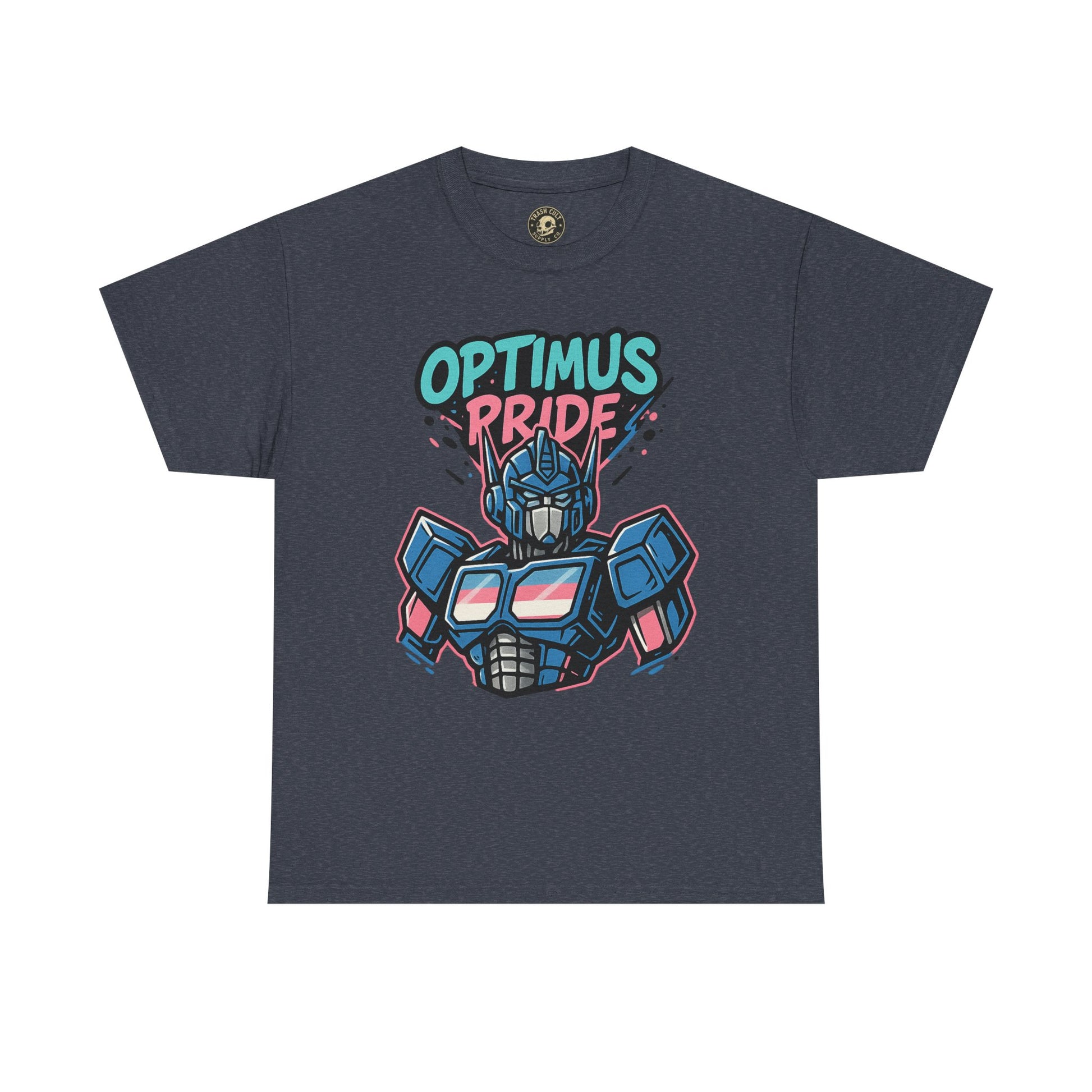 Optimus Pride T-Shirt – Trans Pride Robot Graphic Tee | Gildan 5000 Unisex Shirt