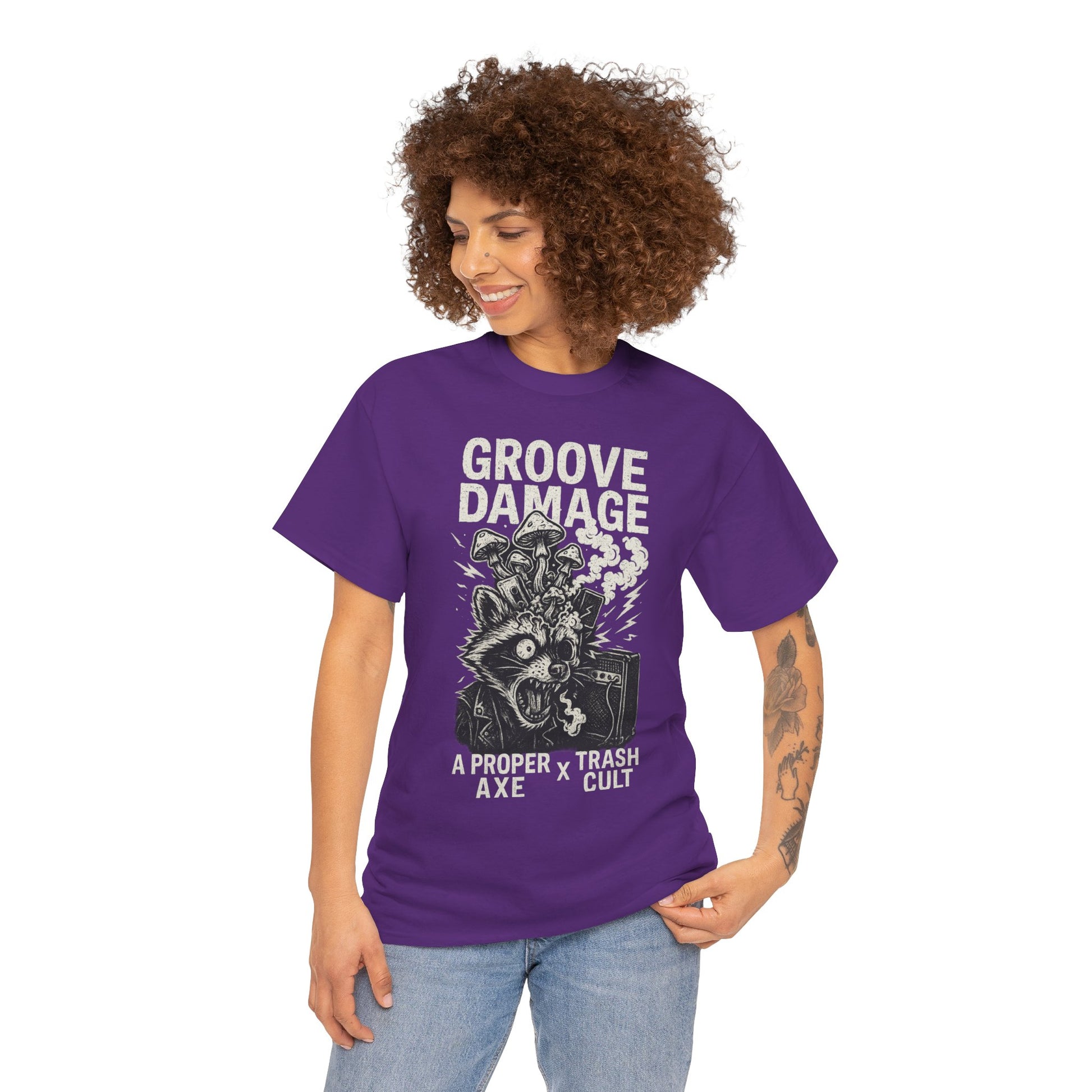 Groove Damage T-Shirt – A Proper Axe x Trash Cult Collab – Stoner Groove Punk Shirt