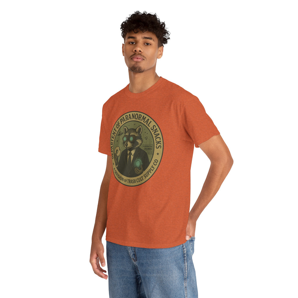 Department of Paranormal Snacks Shirt – Trash Cult Supply Co – Vintage Cryptid Division Tee – Gildan 5000