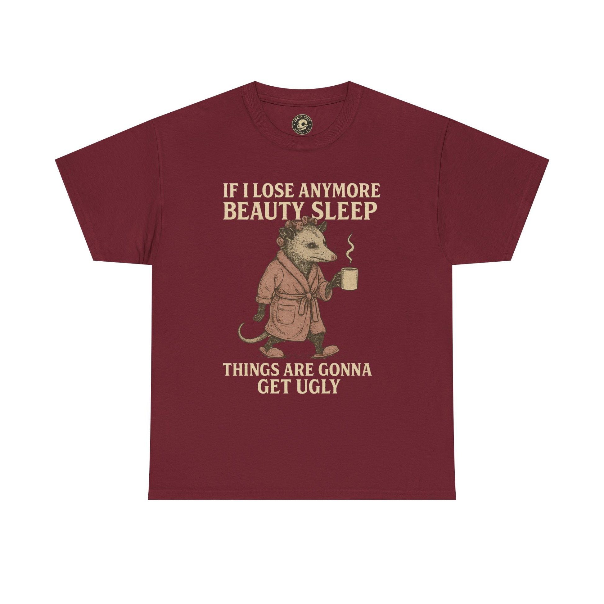 Funny Unisex Heavy Cotton Tee - "If I Lose Anymore Beauty Sleep, Things Are Gonna Get Ugly" - Gift, Sleepwear, Humor, Casual Wear, [...]