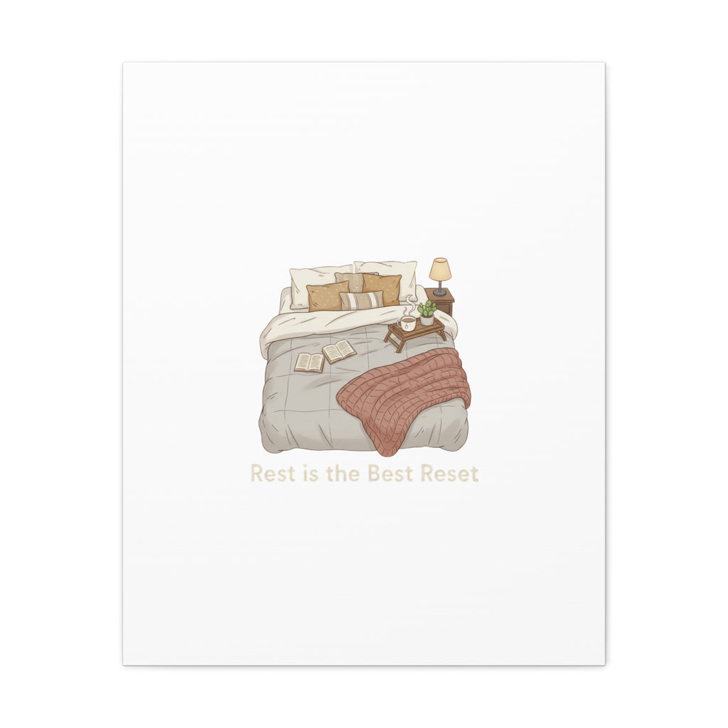 Rest is the Best Reset Canvas | sleepy humor, restful vibes
