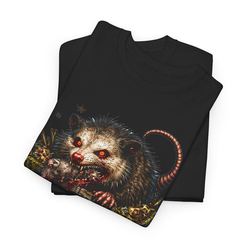 Opossum Trash Cult Tee — Vintage Grunge Wildlife Graphic T-Shirt