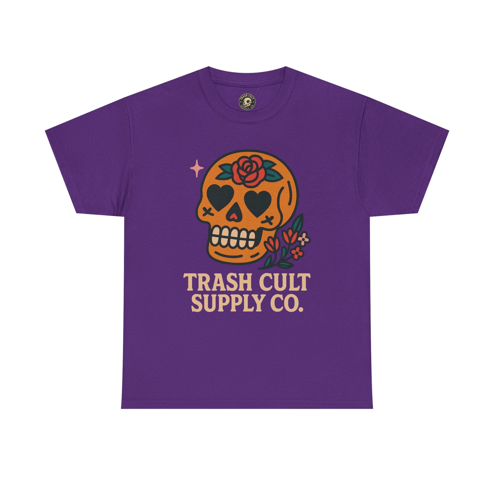 Sugar Skull T-Shirt – Trash Cult Supply Co. – Gildan 5000 Heavy Cotton Tee