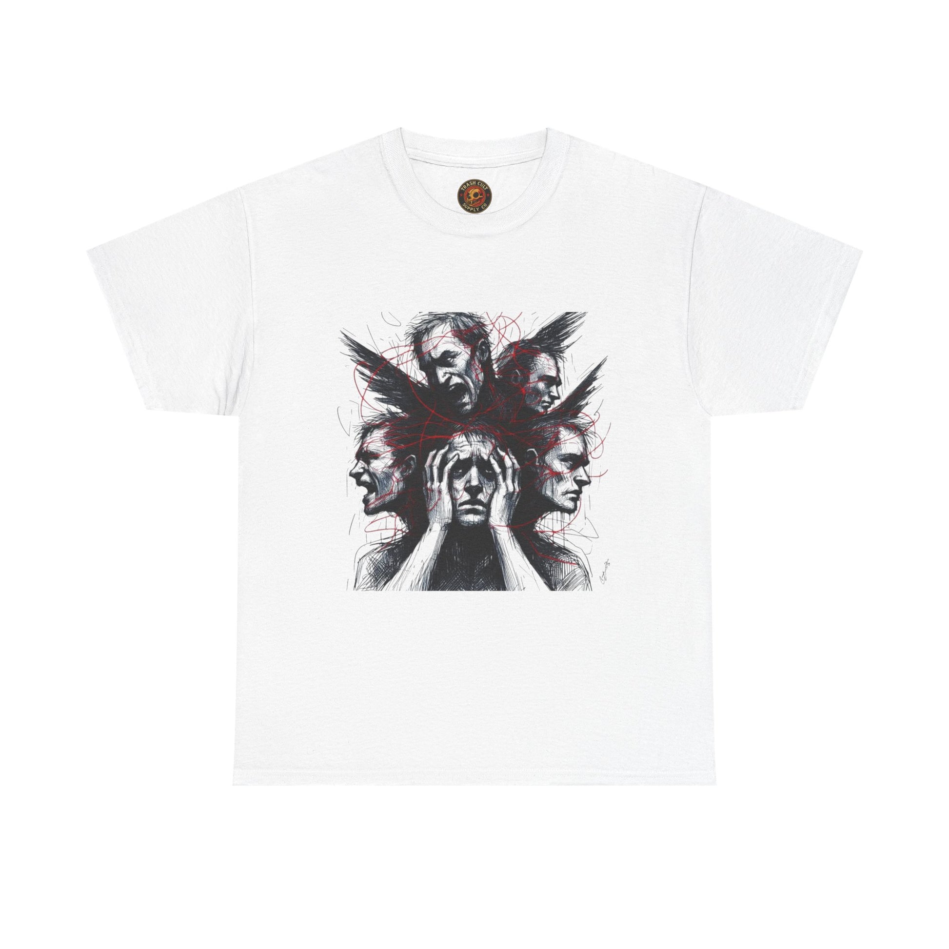 Xian Allen x Trash Cult Shirt – “Loud Inside My Head” | Dark Illustrative Art Tee