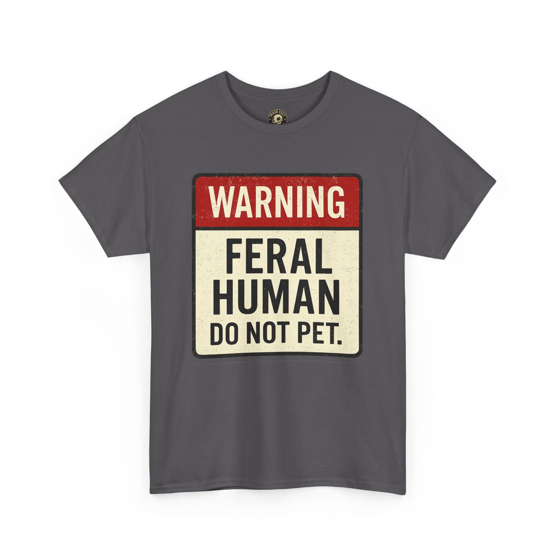 Warning Feral Human Tee: Unisex Humorous Cotton Shirt, Gift for Animal Lovers, Funny Tee, Unique Statement Apparel, Casual Wear, [...]