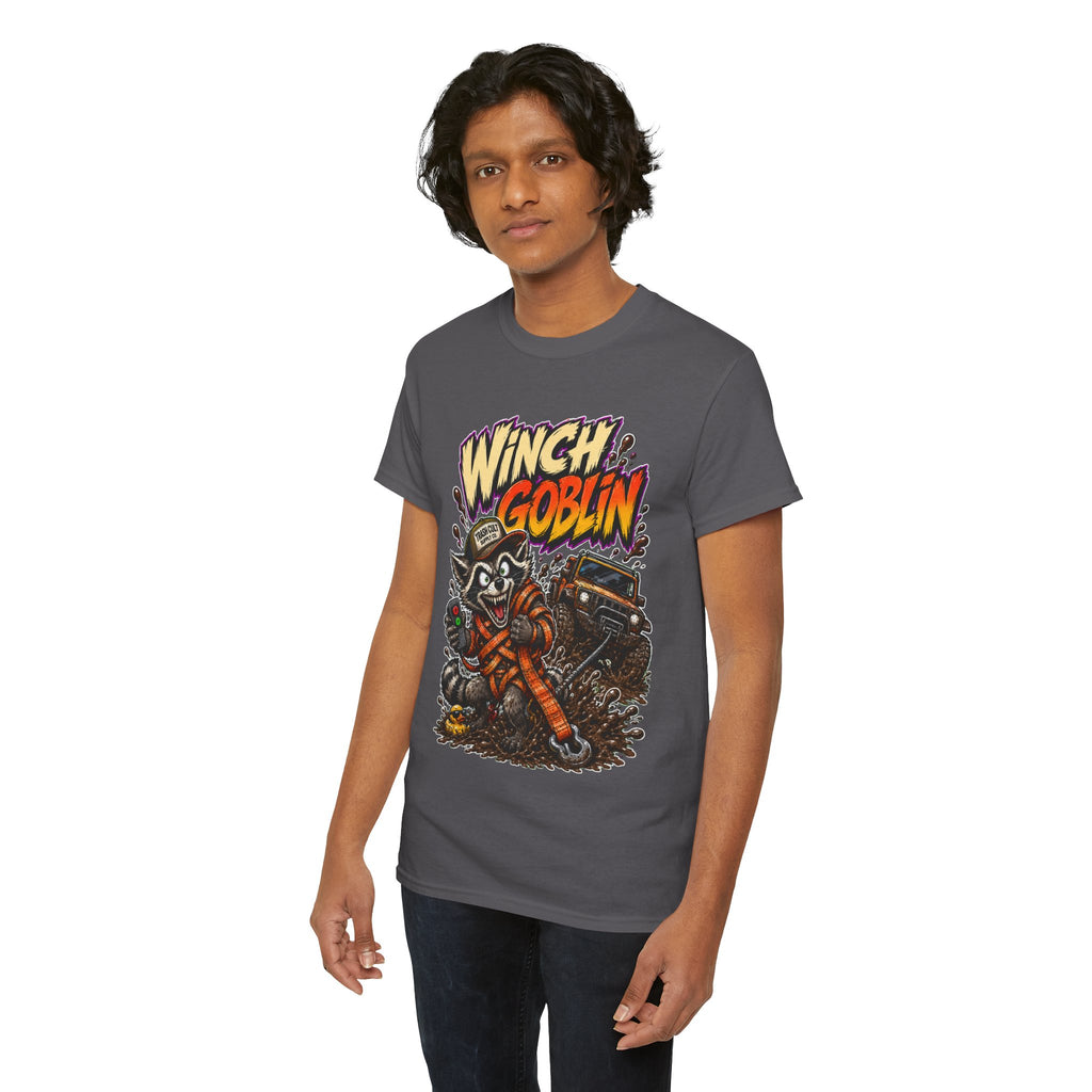 Winch Goblin Tee — Vintage Tow Truck Mechanic Graphic Shirt