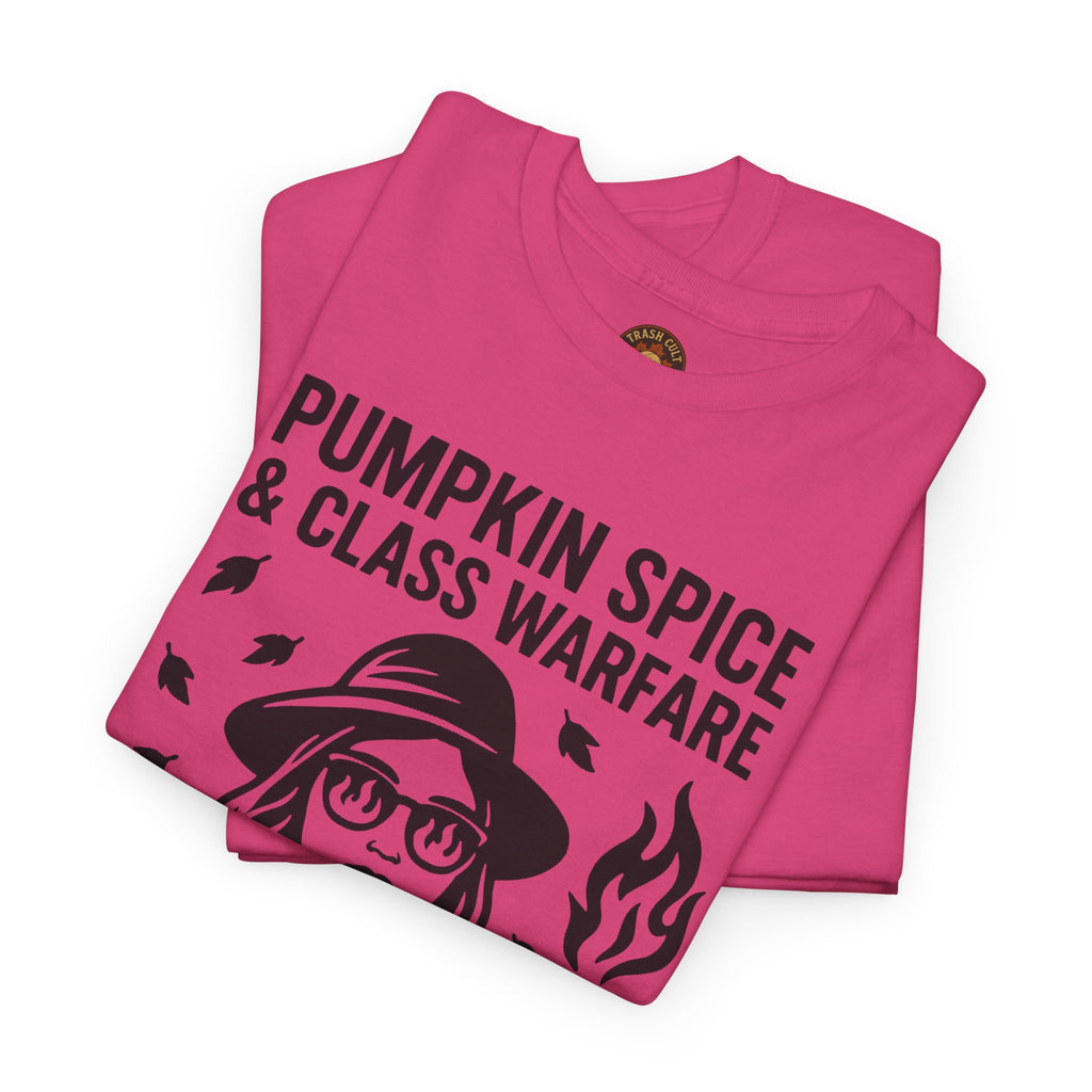 Pumpkin Spice & Class Warfare Shirt – Fall Riot Girl Graphic Tee – Fall of Humanity Collection – Trash Cult Supply Co.