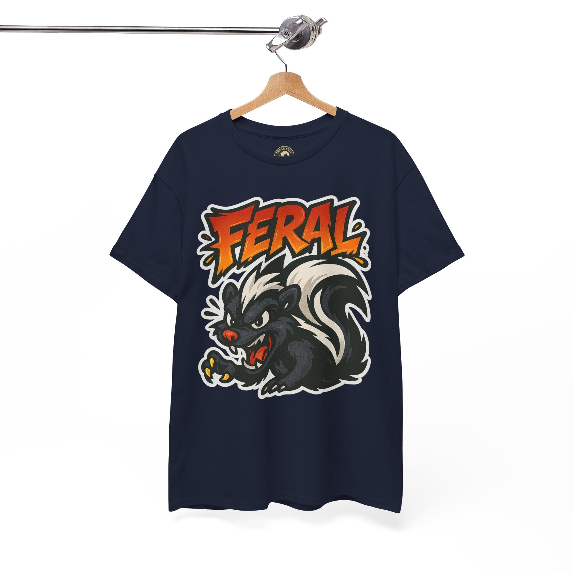 Feral  Skunk Graphic Tee, Cool T-Shirt, Streetwear Style, Unique Gift, Animal Lover Apparel, Fun Casual Wear
