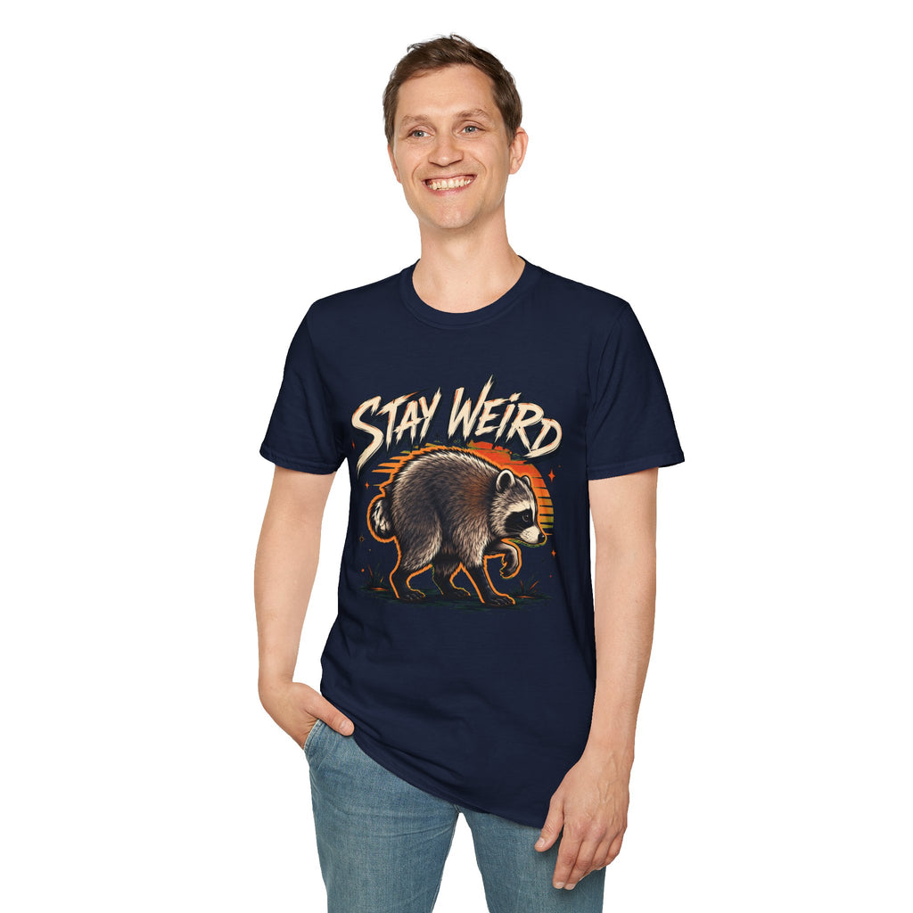 Stay Weird Raccoon Jimothy T-Shirt — Vintage Graphic Tee