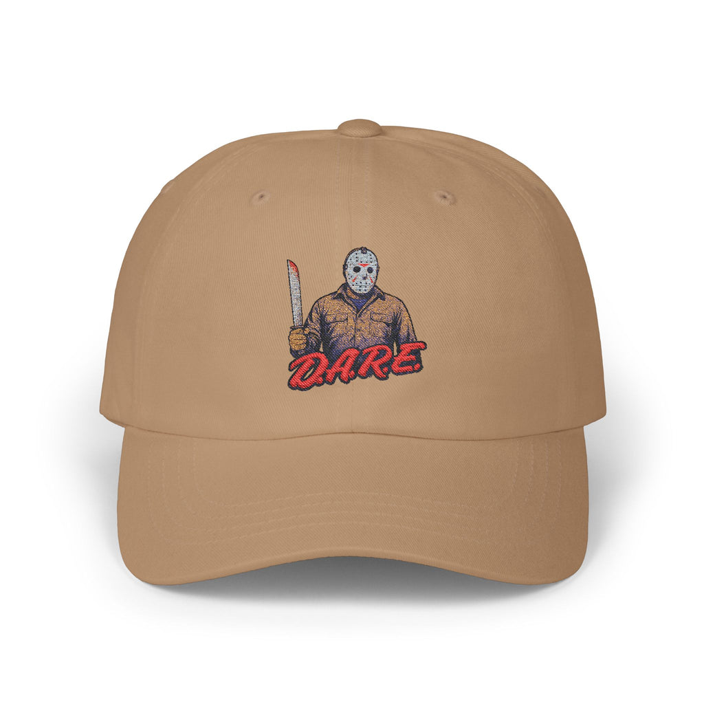 Jason Voorhees D.A.R.E. Parody Dad Hat – 80s Horror Meme Printed Cap