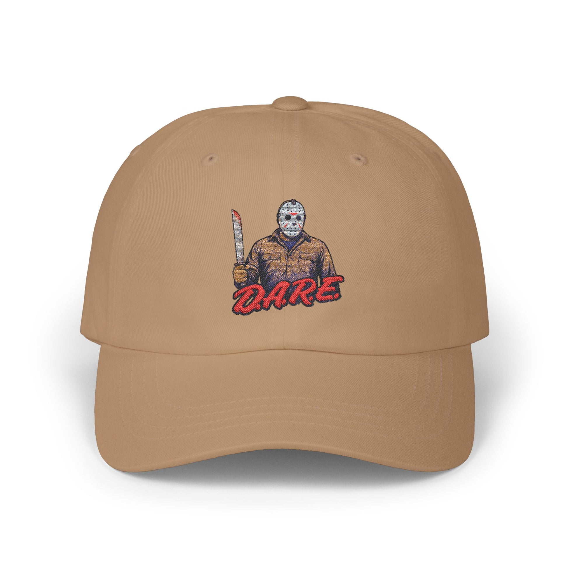 Jason Voorhees D.A.R.E. Parody Dad Hat – 80s Horror Meme Printed Cap