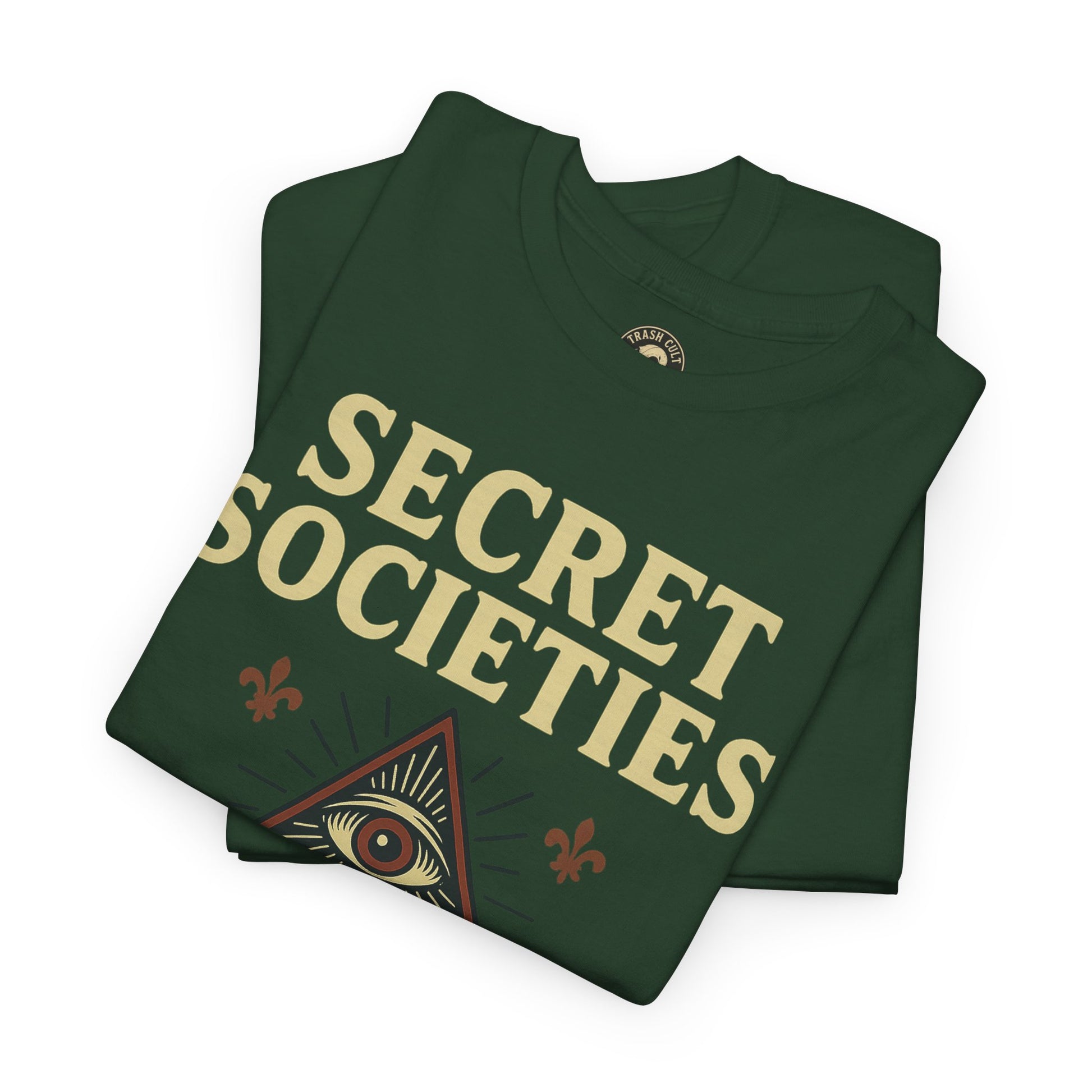 Secret Societies Shirt – Illuminati Eye Graphic Tee – Gildan 5000 Soft Cotton – Trash Cult Vintage Design