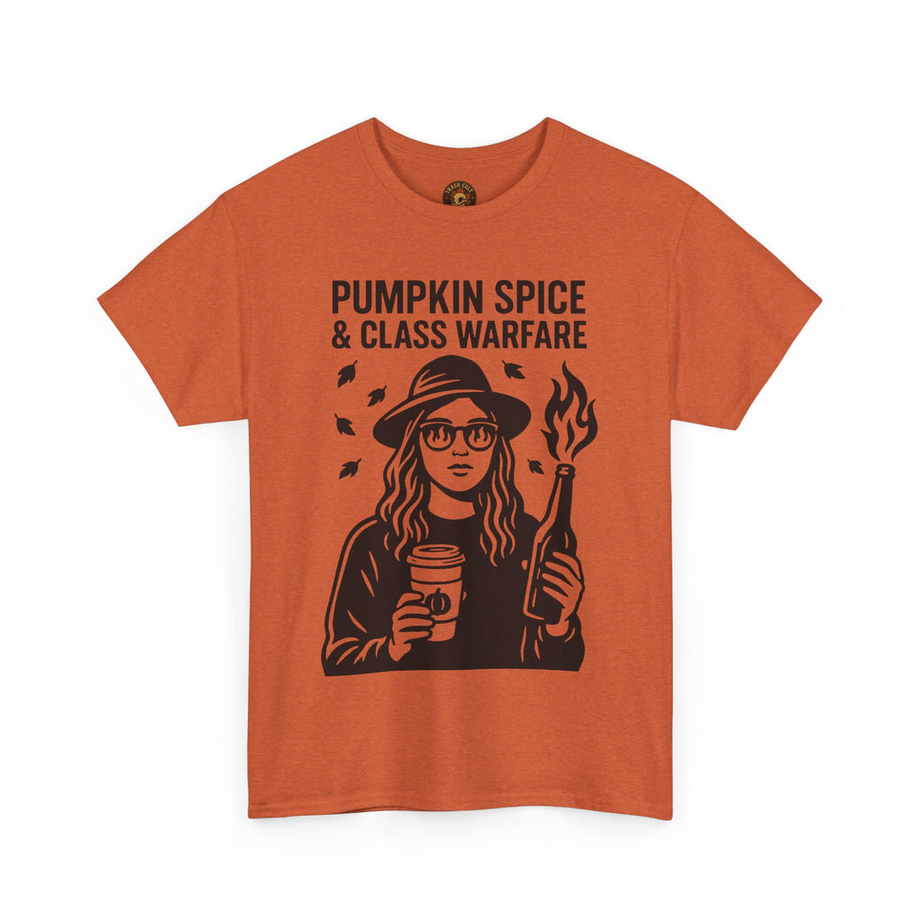 Pumpkin Spice & Class Warfare Shirt – Fall Riot Girl Graphic Tee – Fall of Humanity Collection – Trash Cult Supply Co.