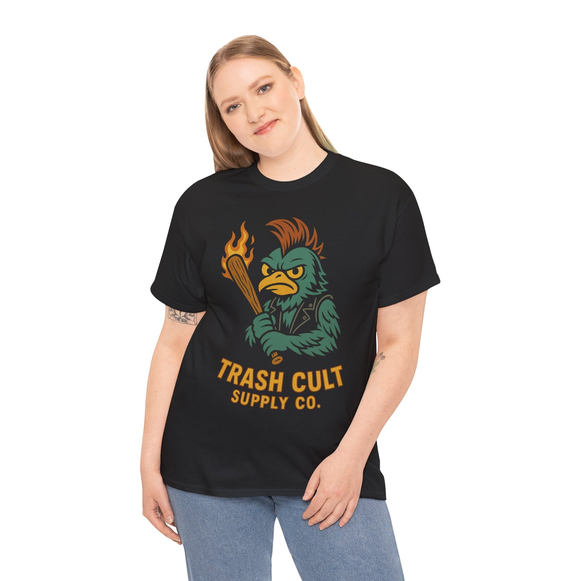 Trash Cult Heavy Cotton Tee - Unisex Graphic Tee, Streetwear Shirt, Casual Wear, Gift for Him/Her, Punk Style Apparel