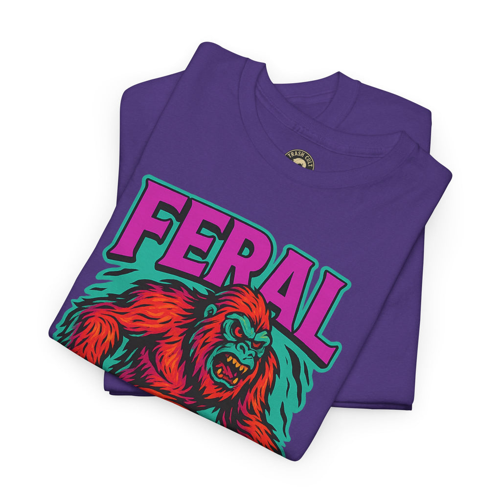 FERAL Bigfoot Shirt – Trashcore Bold Colors | Trash Cult Supply Co | Gildan 5000 Tee