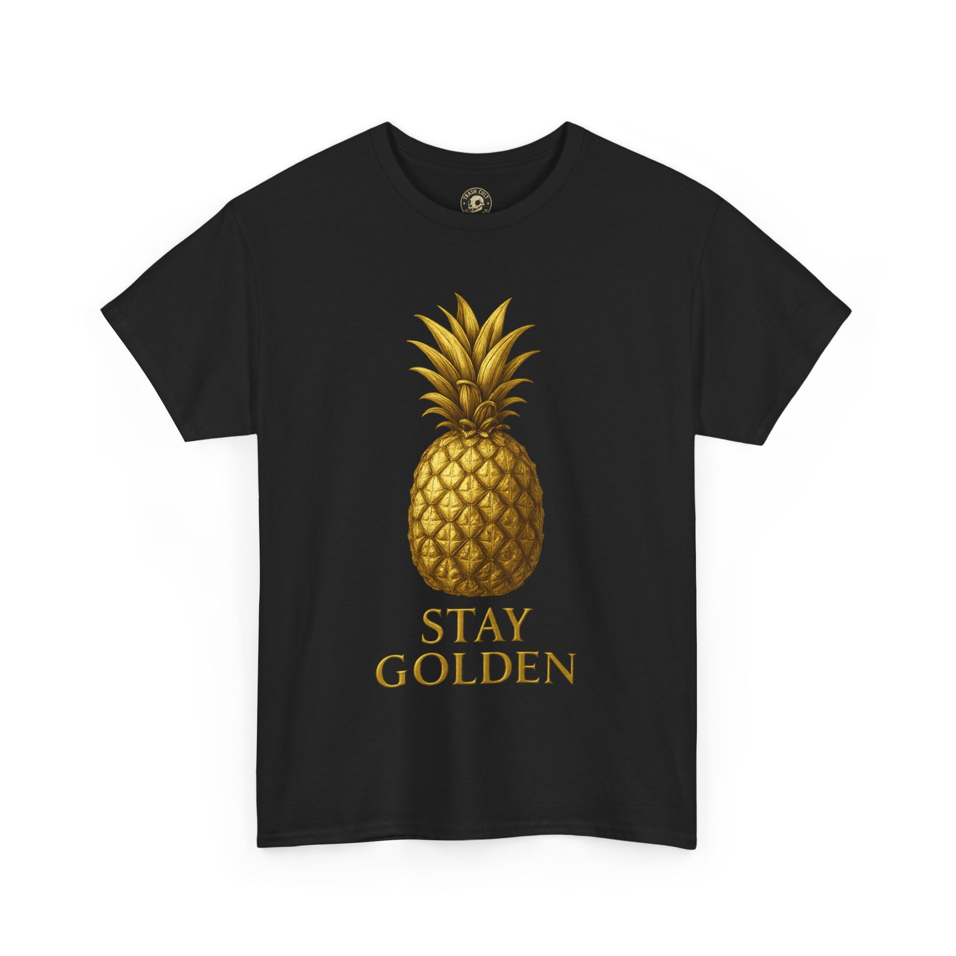 Stay Golden Pineapple Tee - Summer Vibes, Casual Wear, Gift for Her, Tropical Design, Unisex Cotton Tee