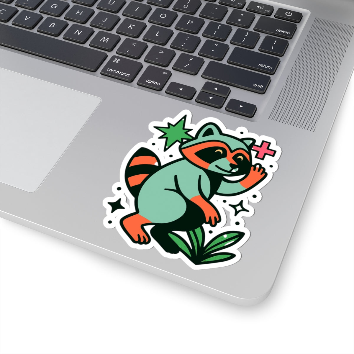 Cute Raccoon Kiss-Cut Stickers, Fun Laptop Stickers, Nature Lover Gifts, Cool Craft Stickers, Whimsical Decor, Emoji Stickers