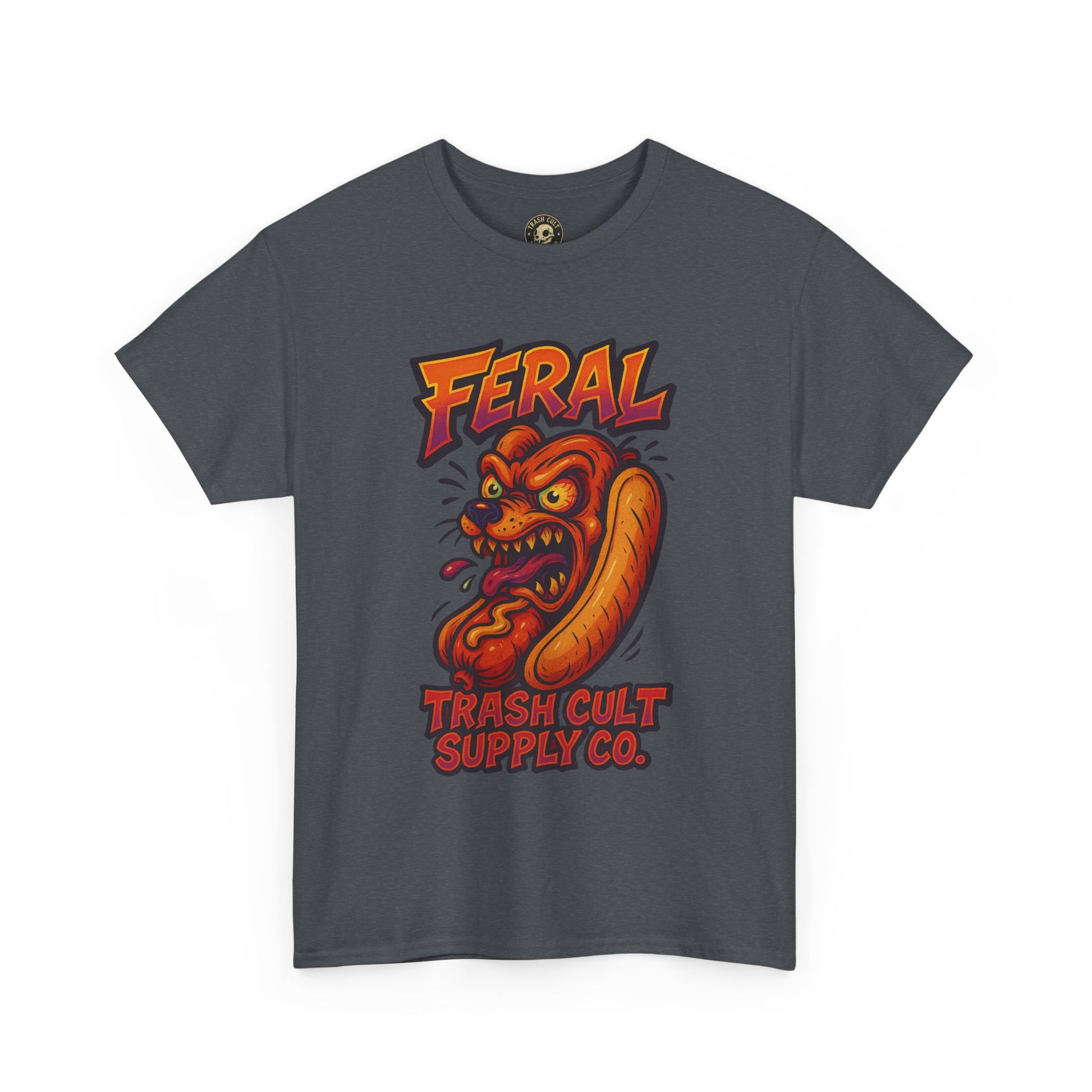 Feral Hot Dog Shirt – Bold Trashcore Art Tee | Trash Cult Supply Co | Gildan 5000 Unisex Fit