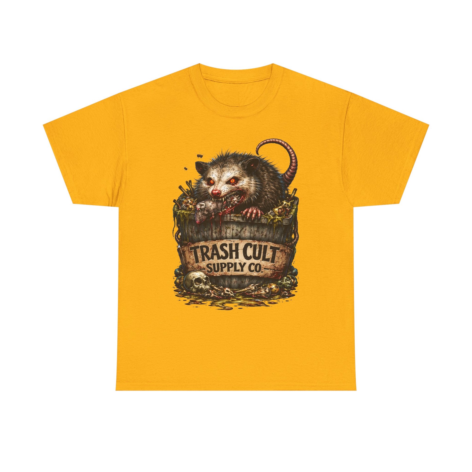 Opossum Trash Cult Tee — Vintage Grunge Wildlife Graphic T-Shirt