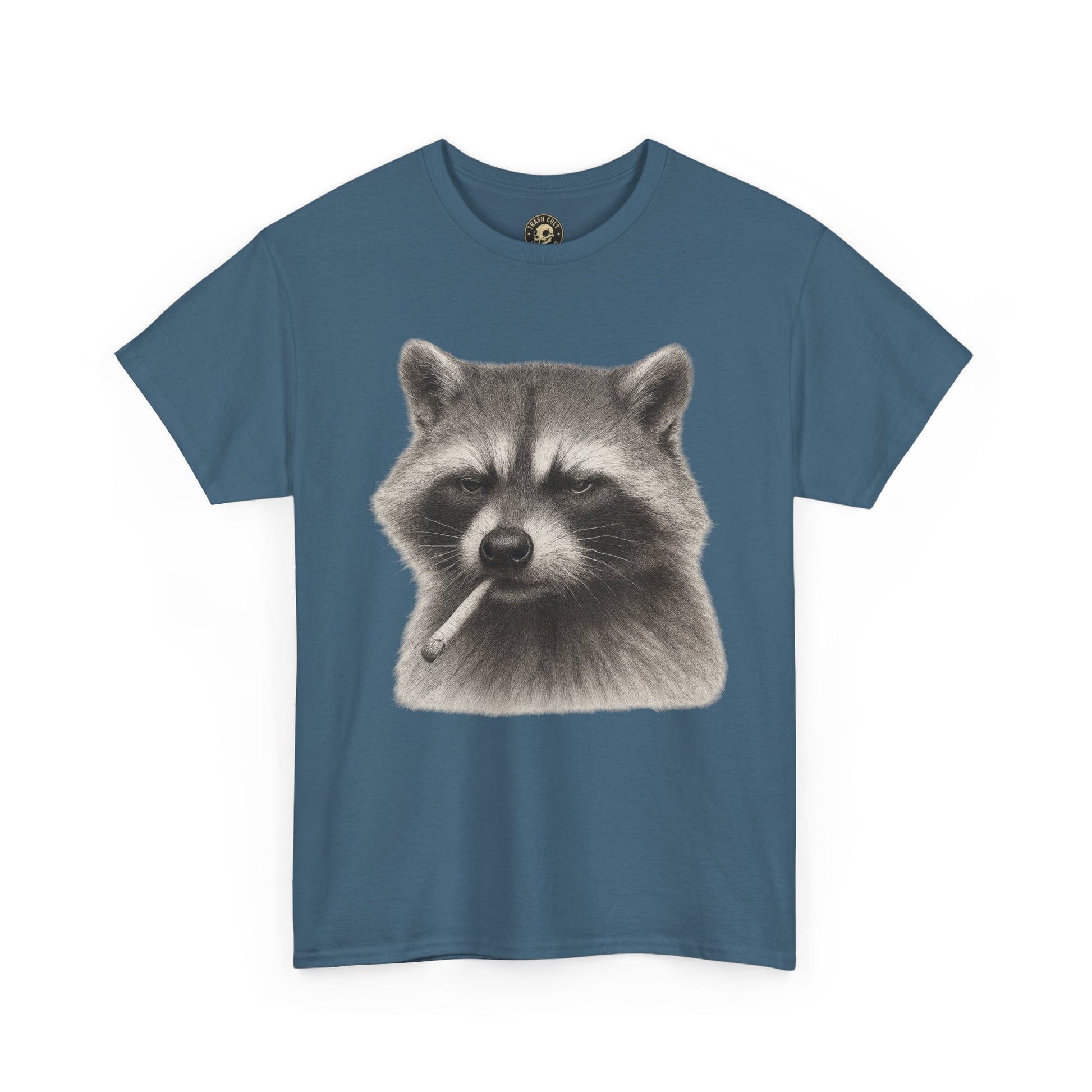 Dirty Harry Raccoon Halftone Shirt – Soft Grit Aesthetic, Smoking Trash Panda Graphic Tee