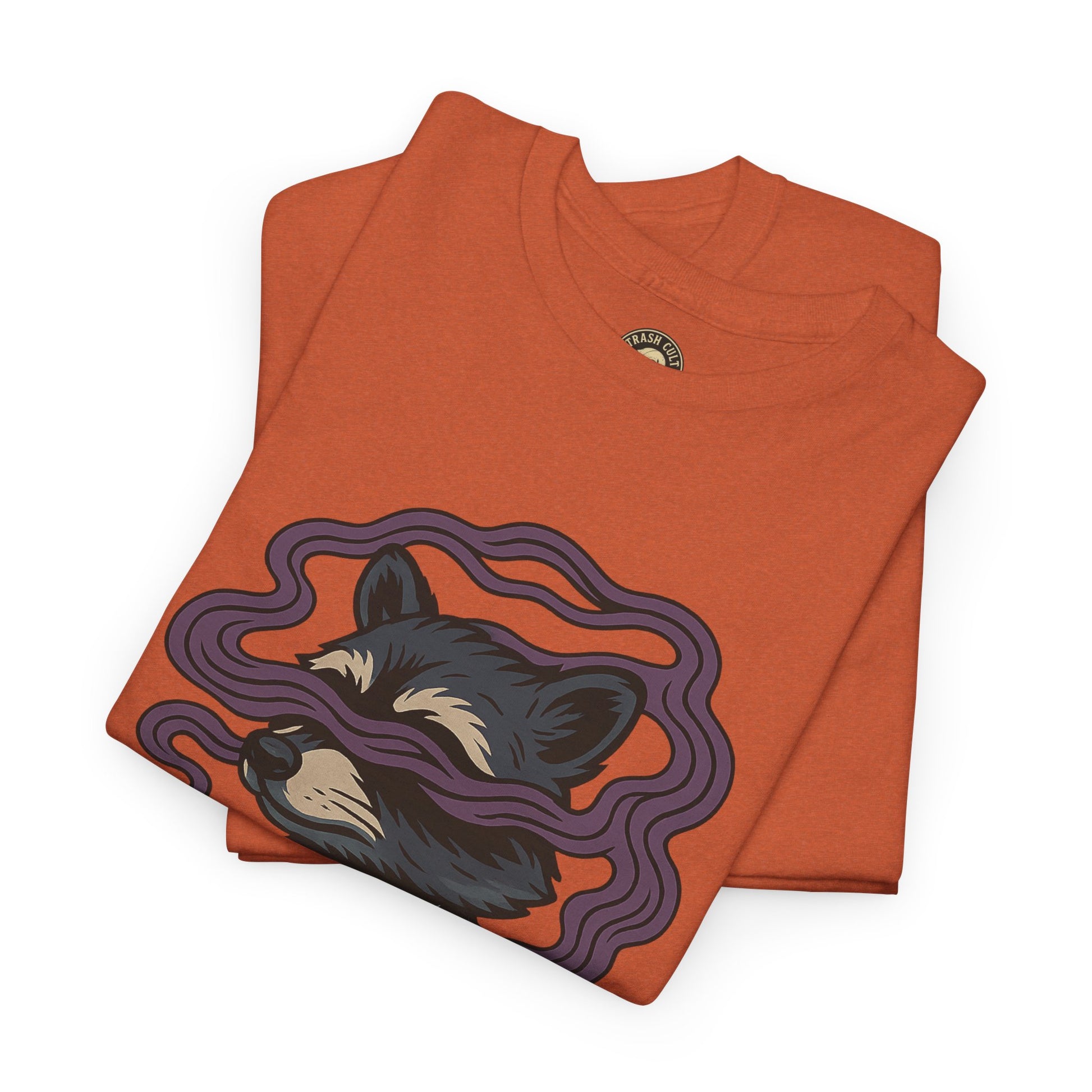 Suited Raccoon Smoke Design – Trash Cult Supply Co | Bold Graffiti Tattoo Tee