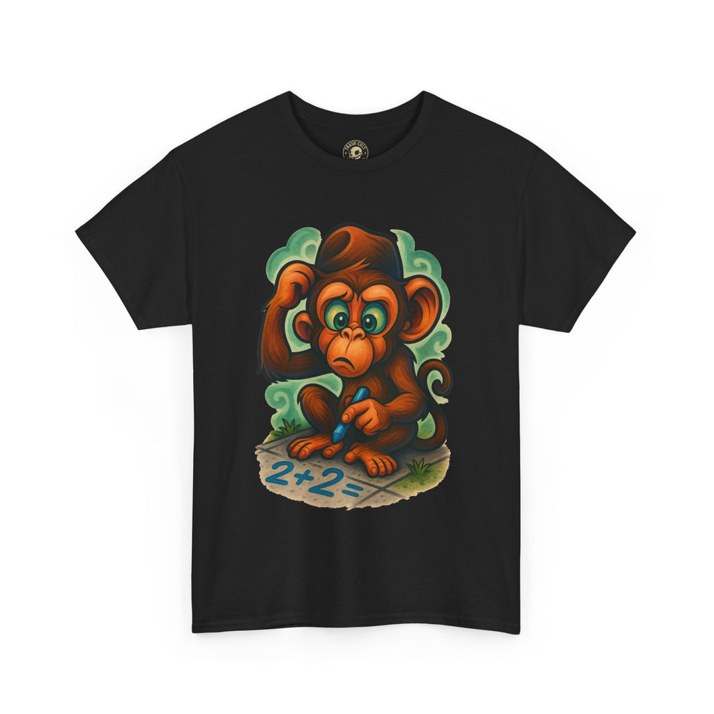 Confused Monkey Math Shirt – Funny Thoughtful Graphic Tee | Unisex Gildan 5000