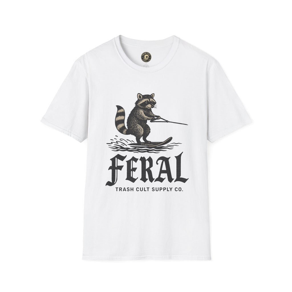 Feral Water Skiing Raccoon Vintage Shirt – Trash Cult Supply Co. | Gildan 2000 Softstyle