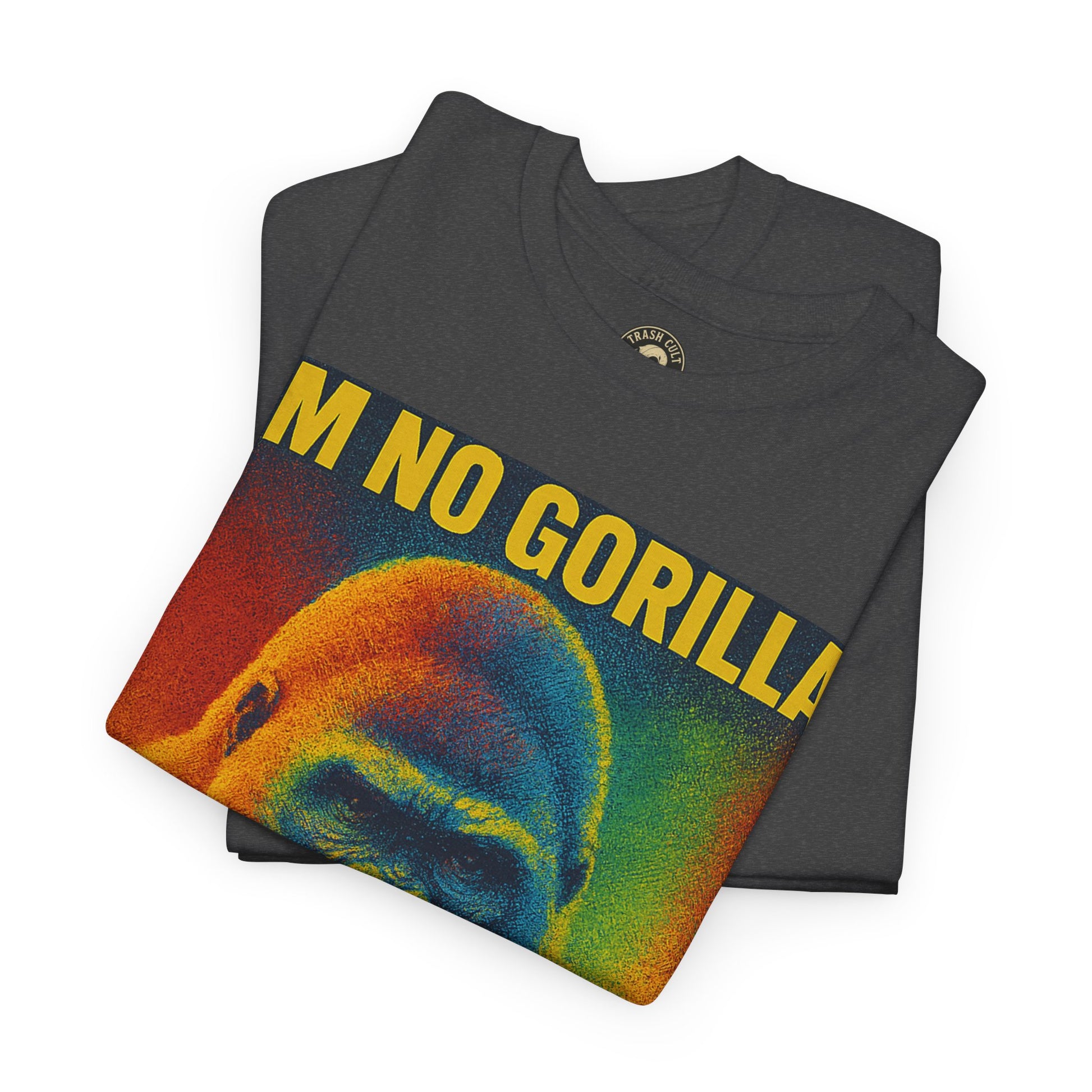 I’m No Gorilla But I Can Beat Off 100 Men Shirt – Multicolor Halftone Gorilla Tee on Gildan 5000