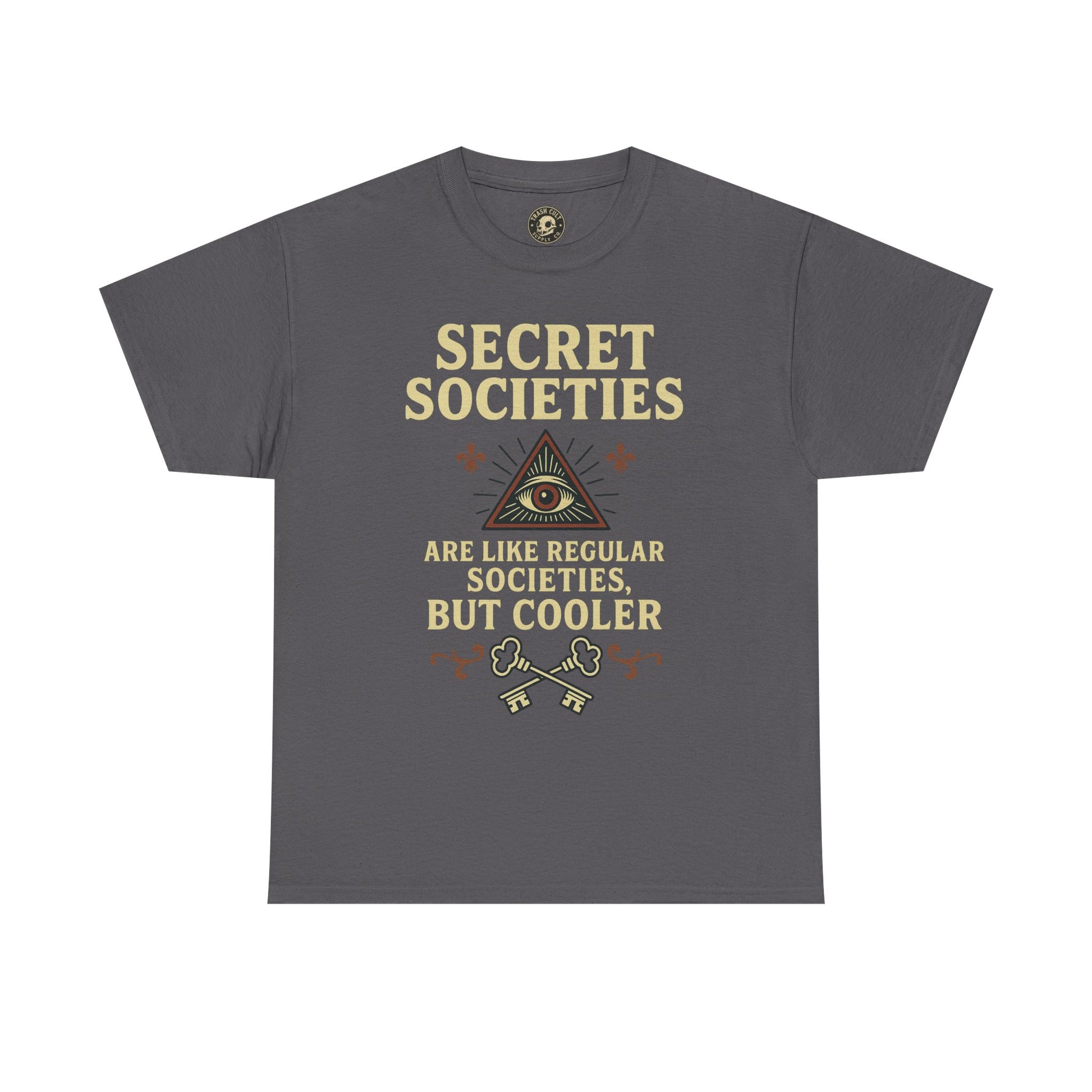 Secret Societies Shirt – Illuminati Eye Graphic Tee – Gildan 5000 Soft Cotton – Trash Cult Vintage Design