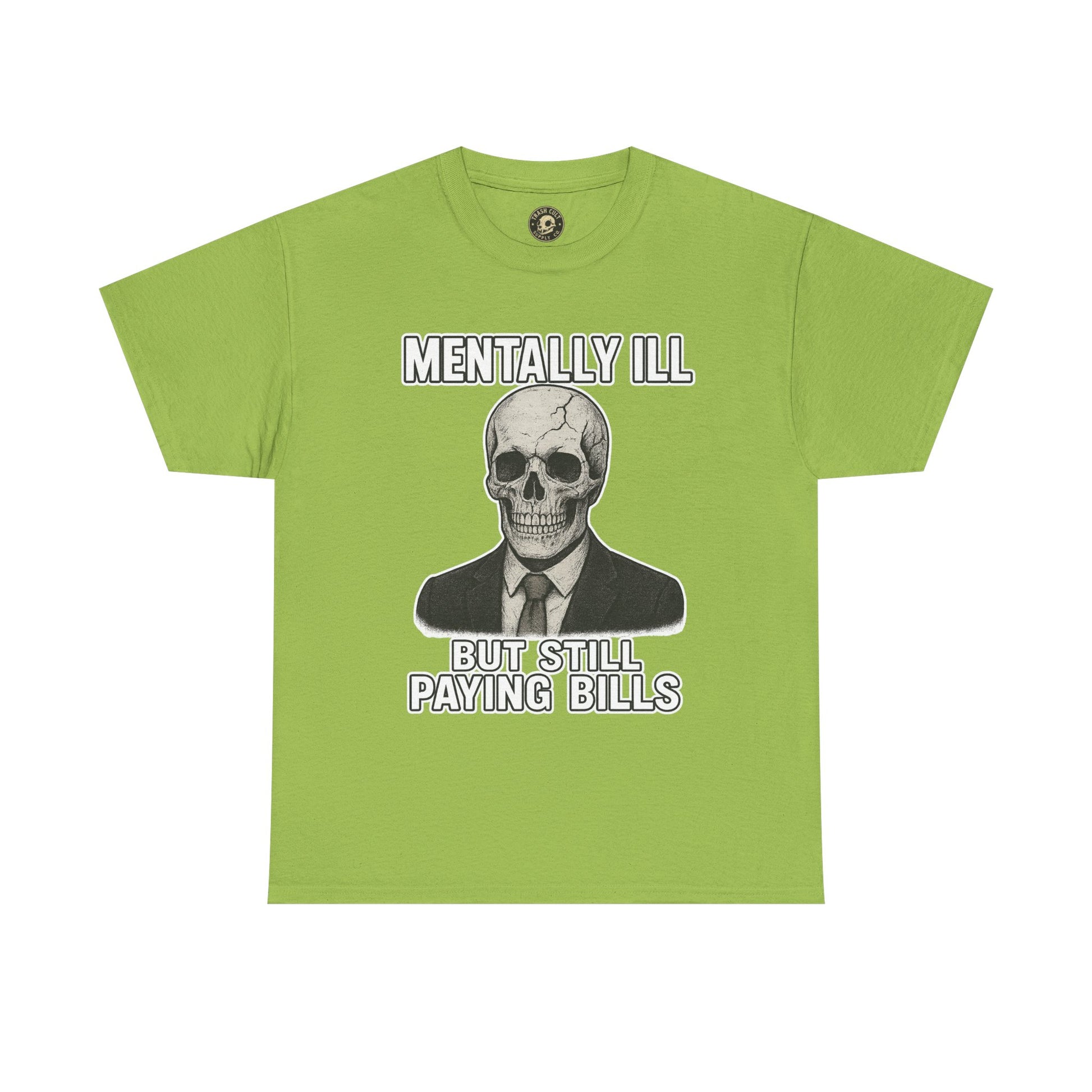 Mental Health Awareness Tee, Unisex Skull Shirt, Funny Graphic Tee, Quirky Casual Wear, Gifts for Friends, Halloween Apparel