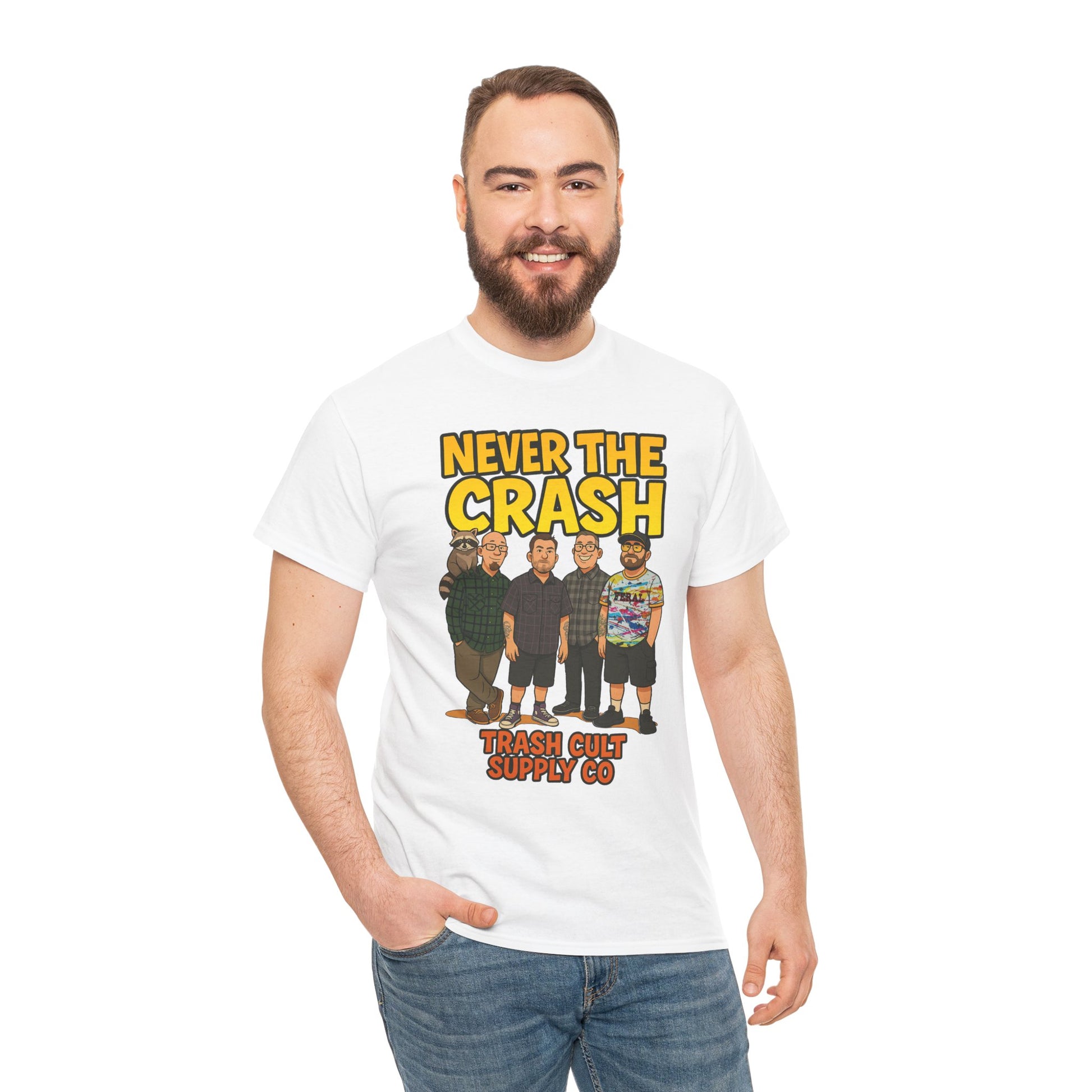 Never The Crash Band Shirt – Bold Graffiti Logo Tee - EXCLUSIVE | Gildan 5000