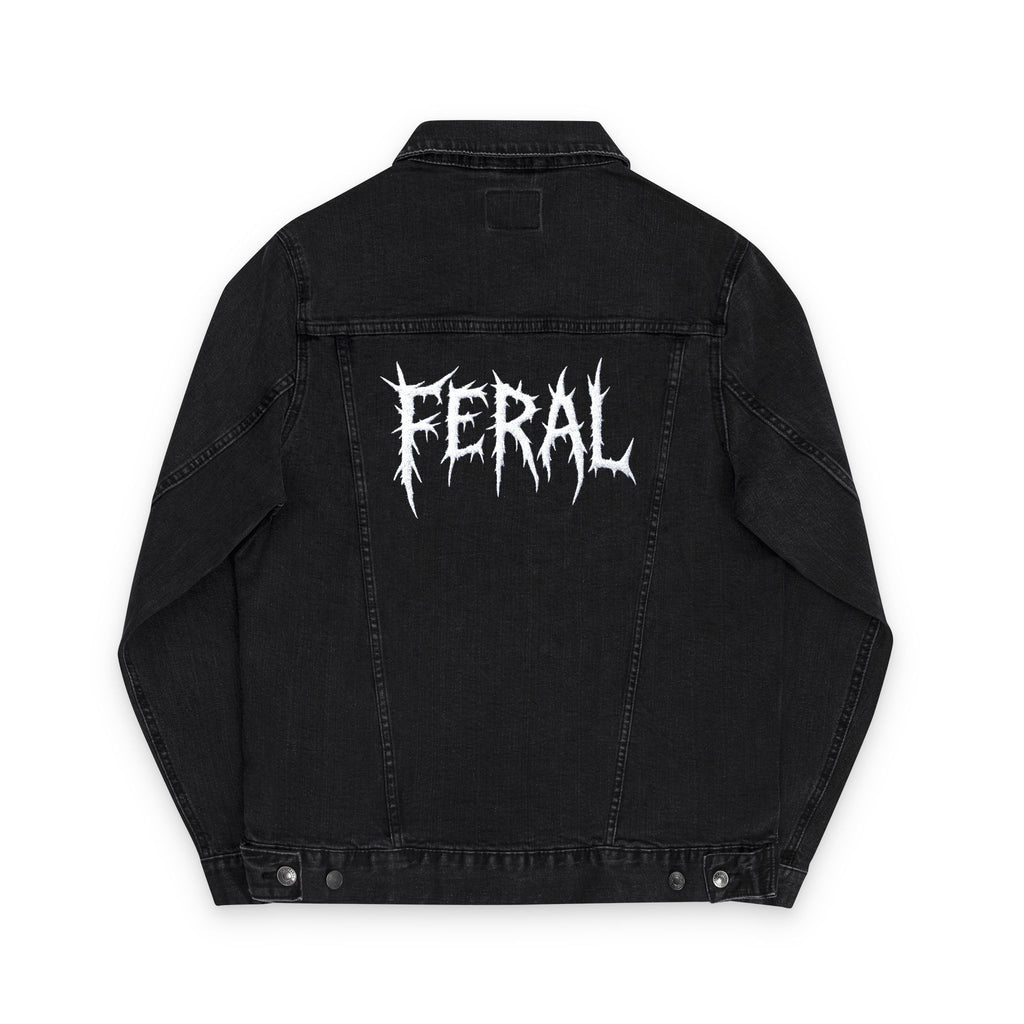 FERAL Embroidered Denim Jacket – Trash Cult Supply Co. (Black or Classic Denim)