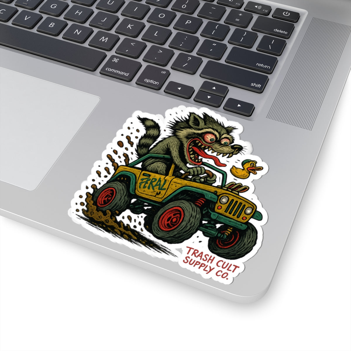 Feral Jeep Raccoon Sticker – Ed Roth Hot Rod Style Vinyl | Trash Cult Supply Co
