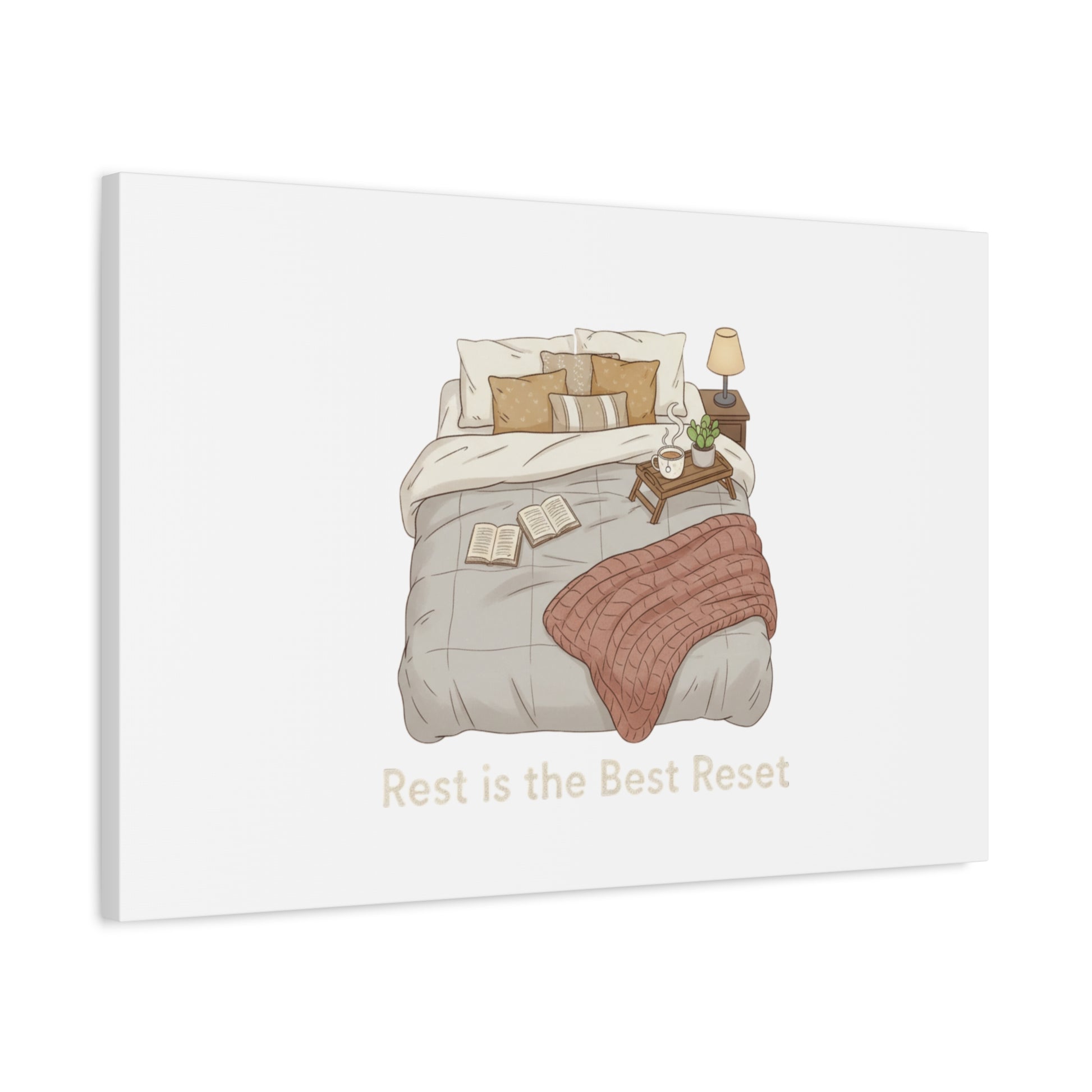 Rest is the Best Reset Canvas | sleepy humor, restful vibes