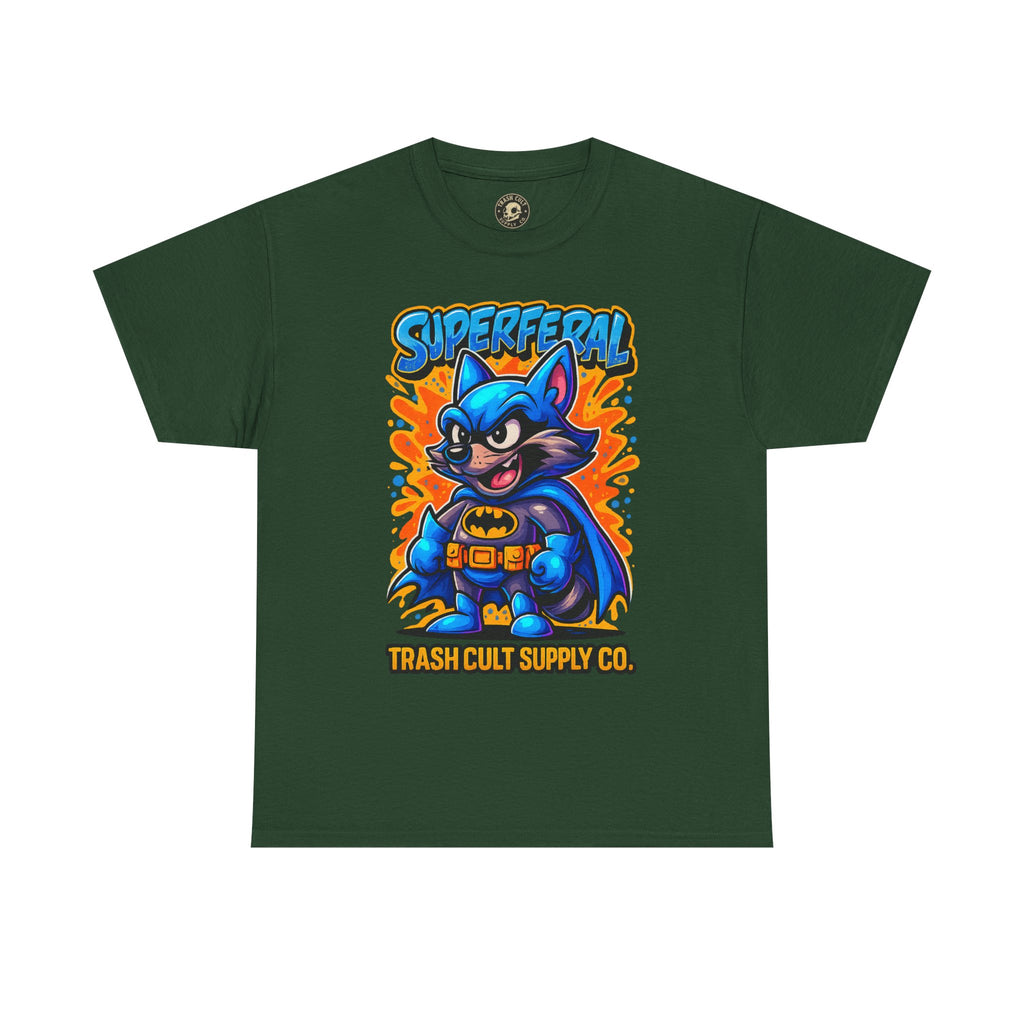 SuperFeral Raccoon Graffiti Shirt – Bold New School Superhero Streetwear | Trash Cult Supply Co