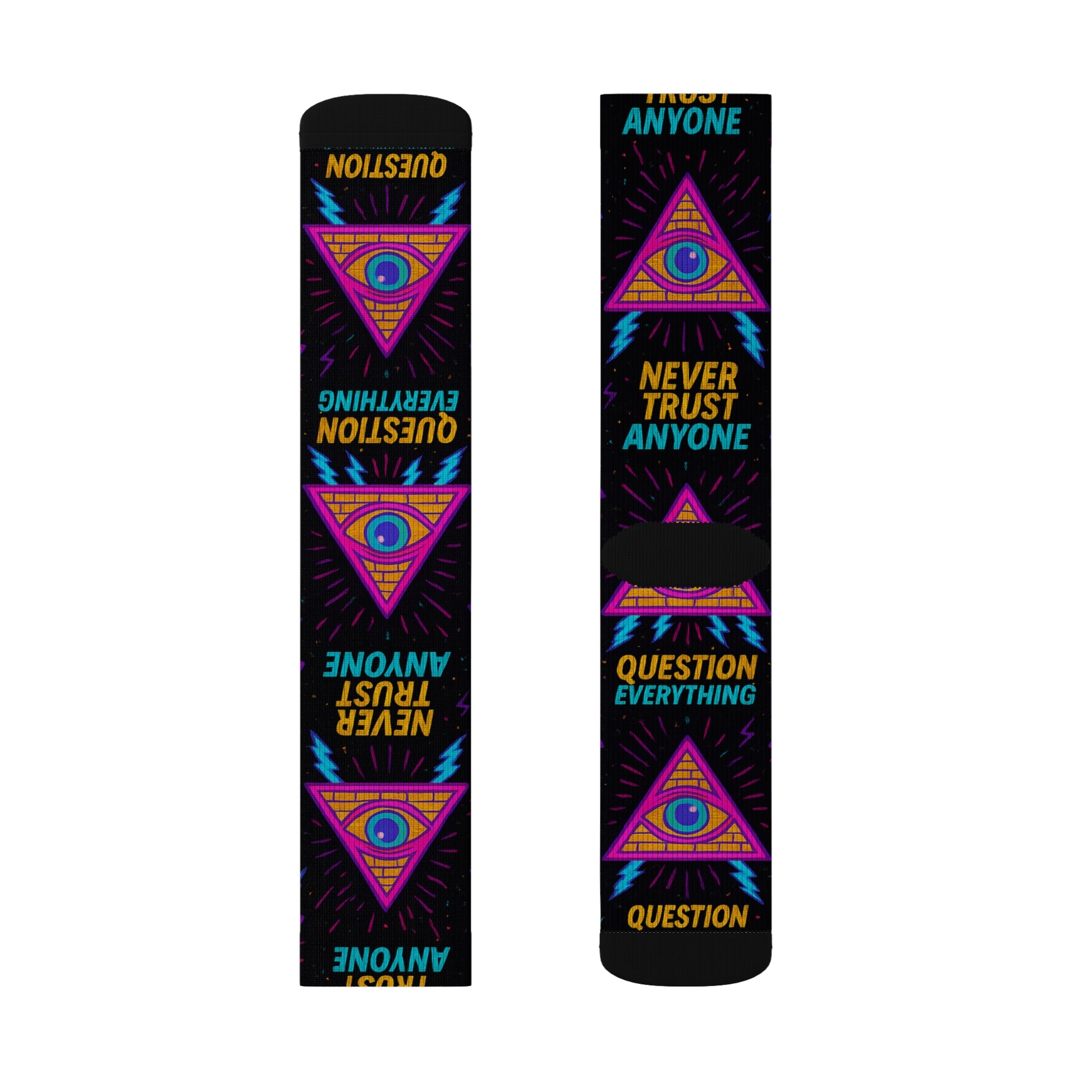 Don’t Trust Anyone – Limited Edition All-Over Print Socks | Illuminasty Drop