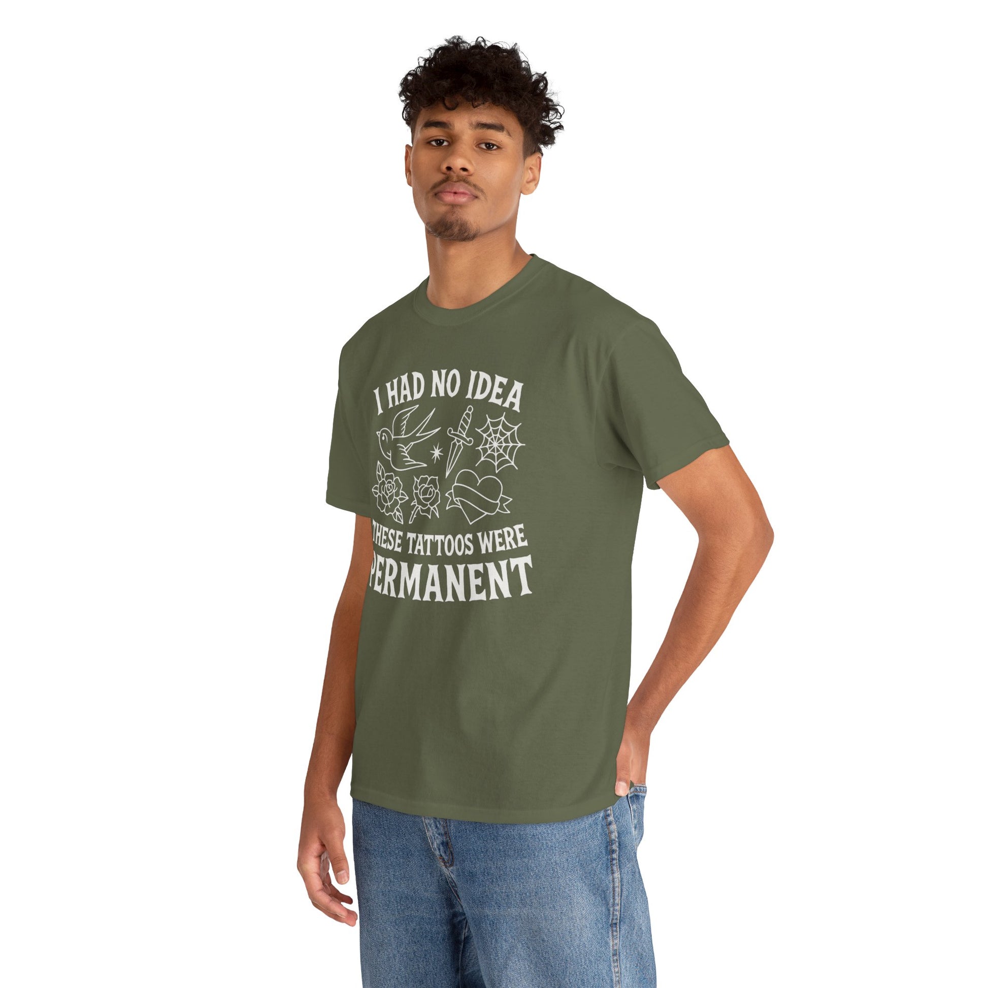 I Had No Idea These Tattoos Were Permanent Shirt – Funny Tattoo Flash Tee – Gildan 5000