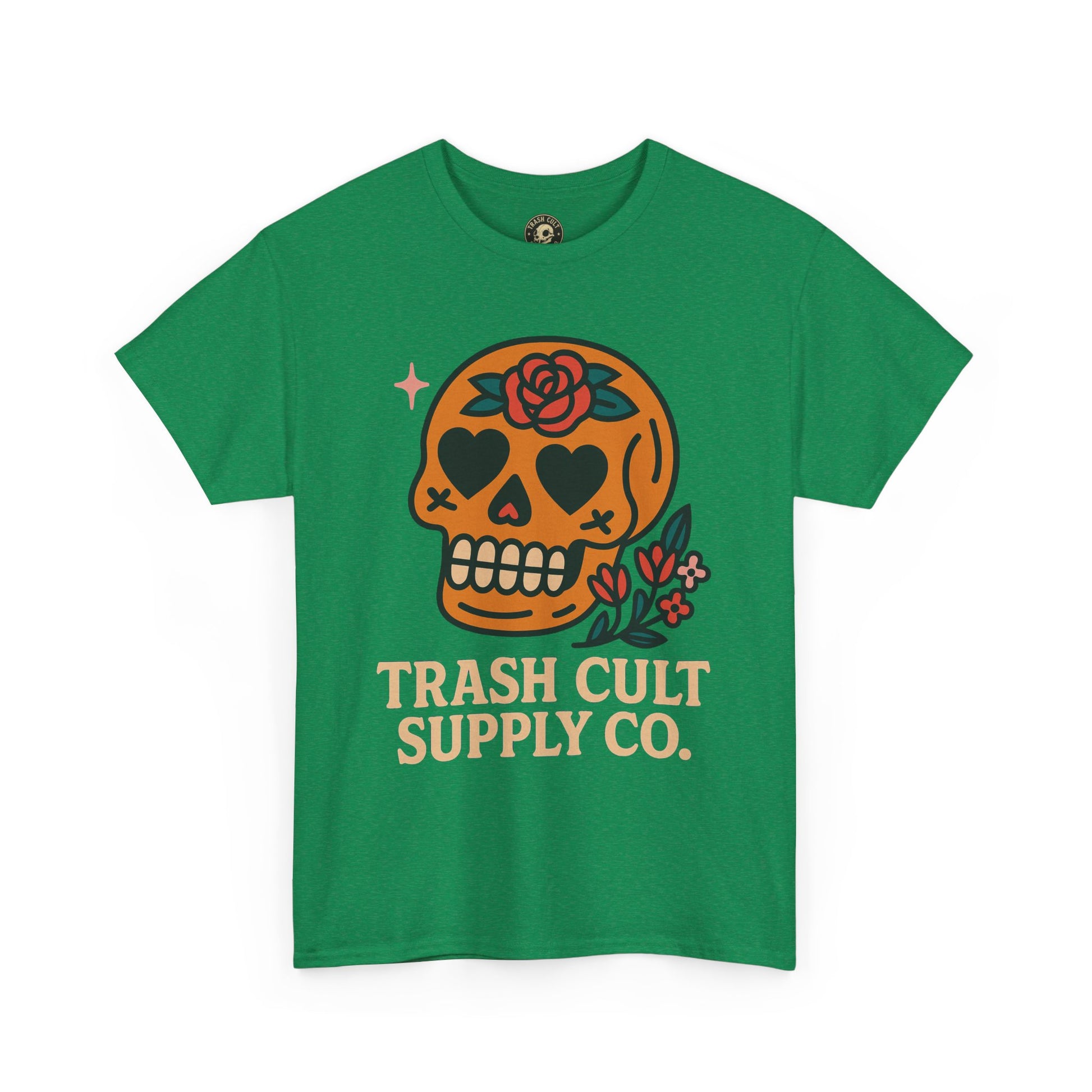 Sugar Skull T-Shirt – Trash Cult Supply Co. – Gildan 5000 Heavy Cotton Tee