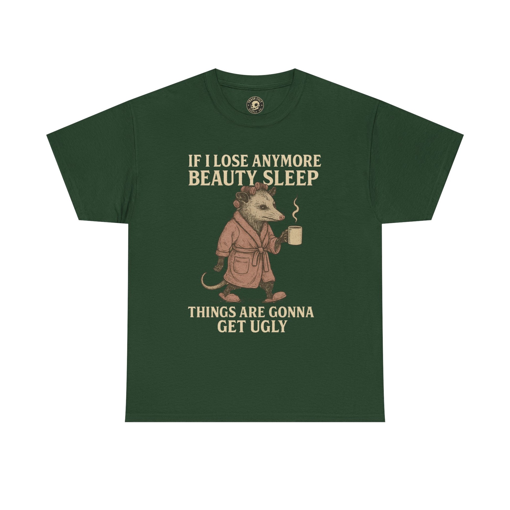 Funny Unisex Heavy Cotton Tee - "If I Lose Anymore Beauty Sleep, Things Are Gonna Get Ugly" - Gift, Sleepwear, Humor, Casual Wear, [...]