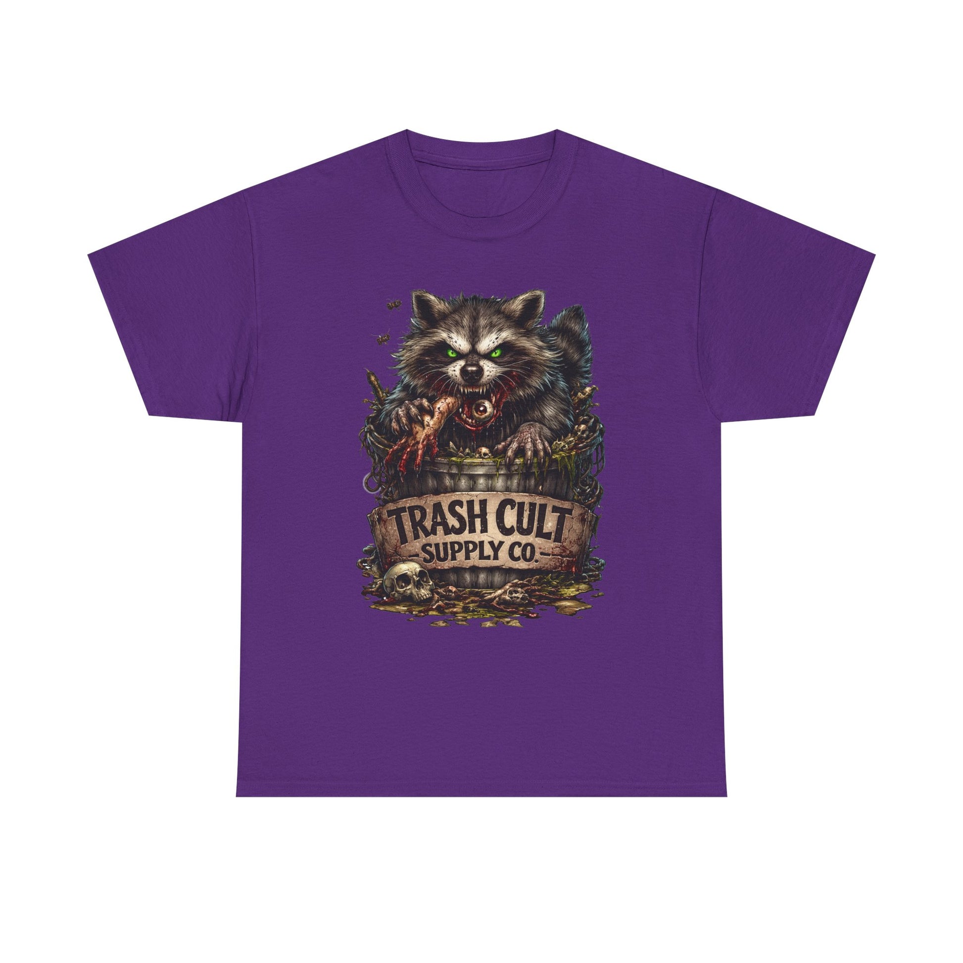 Raccoon 'Trash Cult Supply Co.' Graphic Tee — Vintage Grunge Animal Streetwear