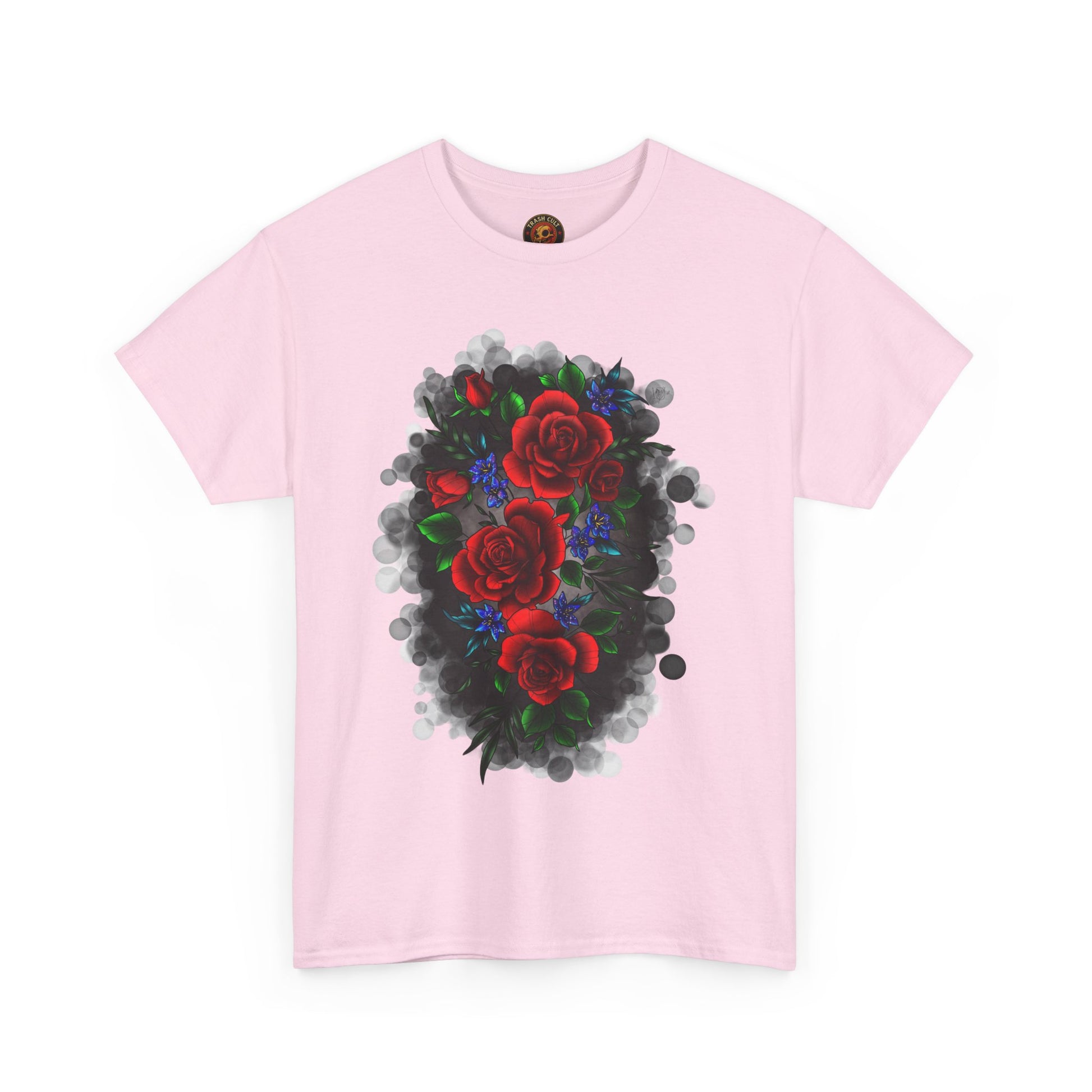 Floral Smoke Tattoo T-Shirt – Lara Davenport x Trash Cult Supply Co. Collab (Gildan 5000)